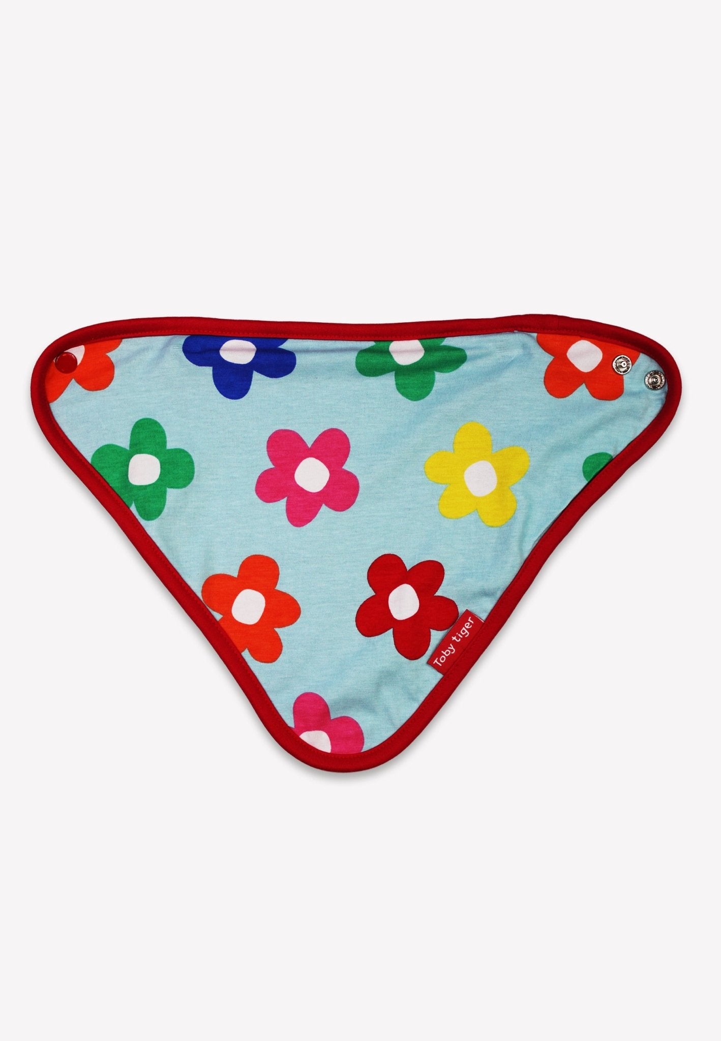 Bio - Baumwoll Baby Tuch mit Regenbogenblumen - Druck - Toby Tiger GmbH