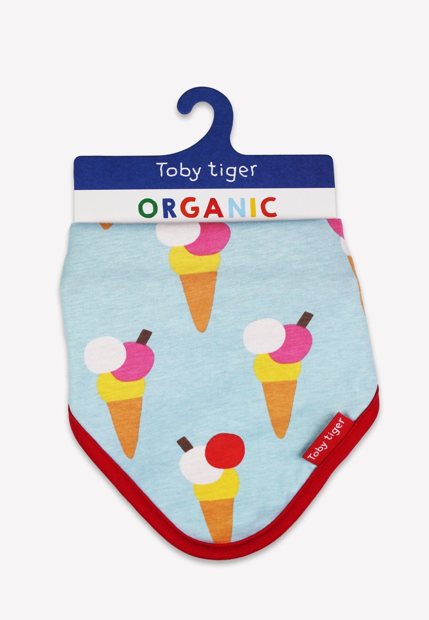 Bio - Baumwoll Baby Tuch mit Eiswaffel - Druck - Toby Tiger GmbH