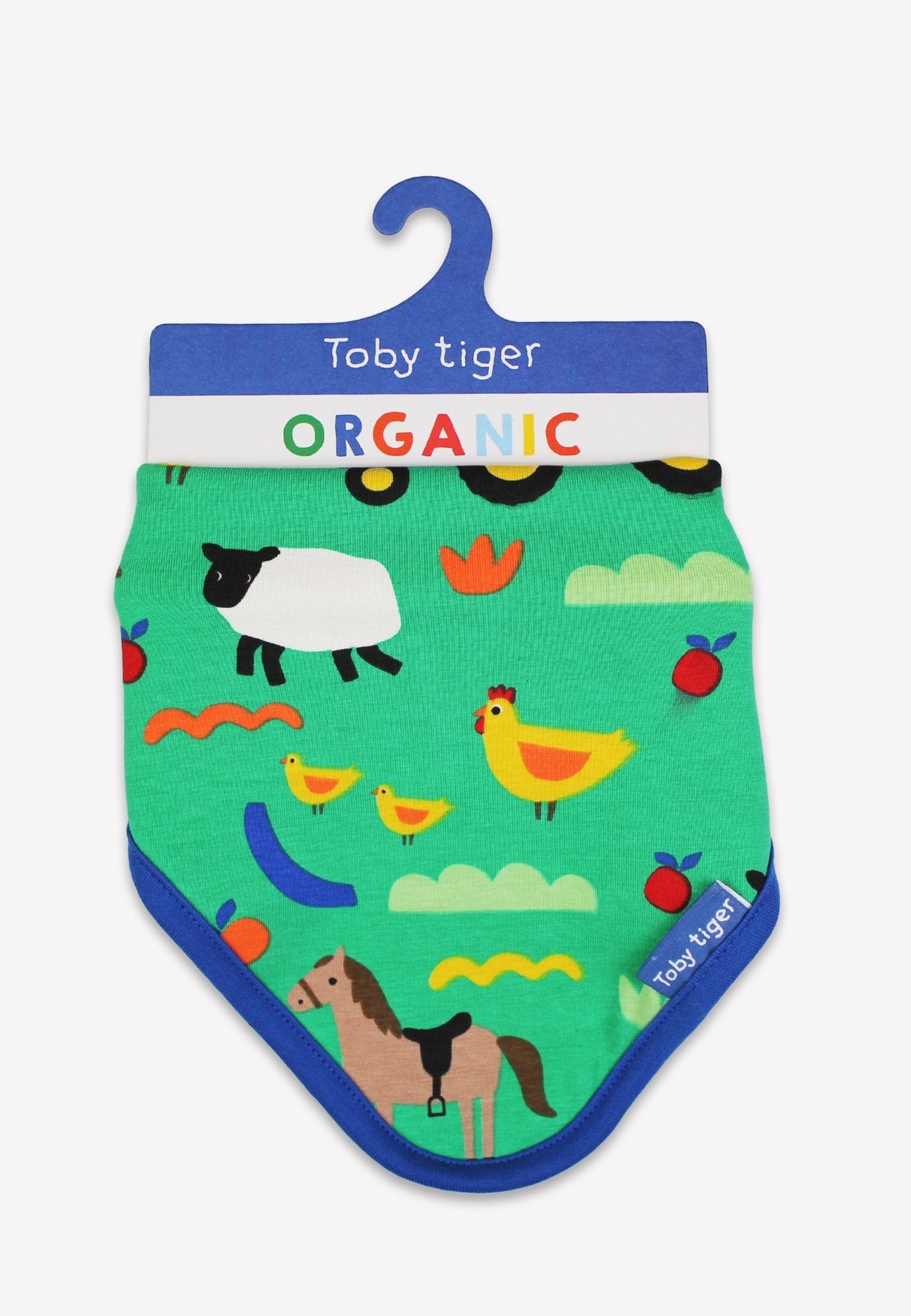 Bio - Baumwoll Baby Tuch mit Bauernhof - Druck - Toby Tiger GmbH