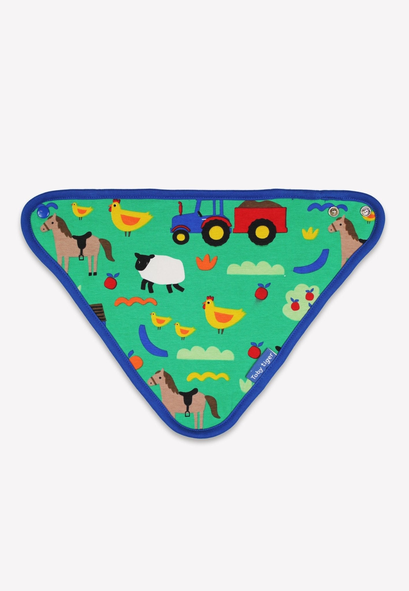 Bio - Baumwoll Baby Tuch mit Bauernhof - Druck - Toby Tiger GmbH