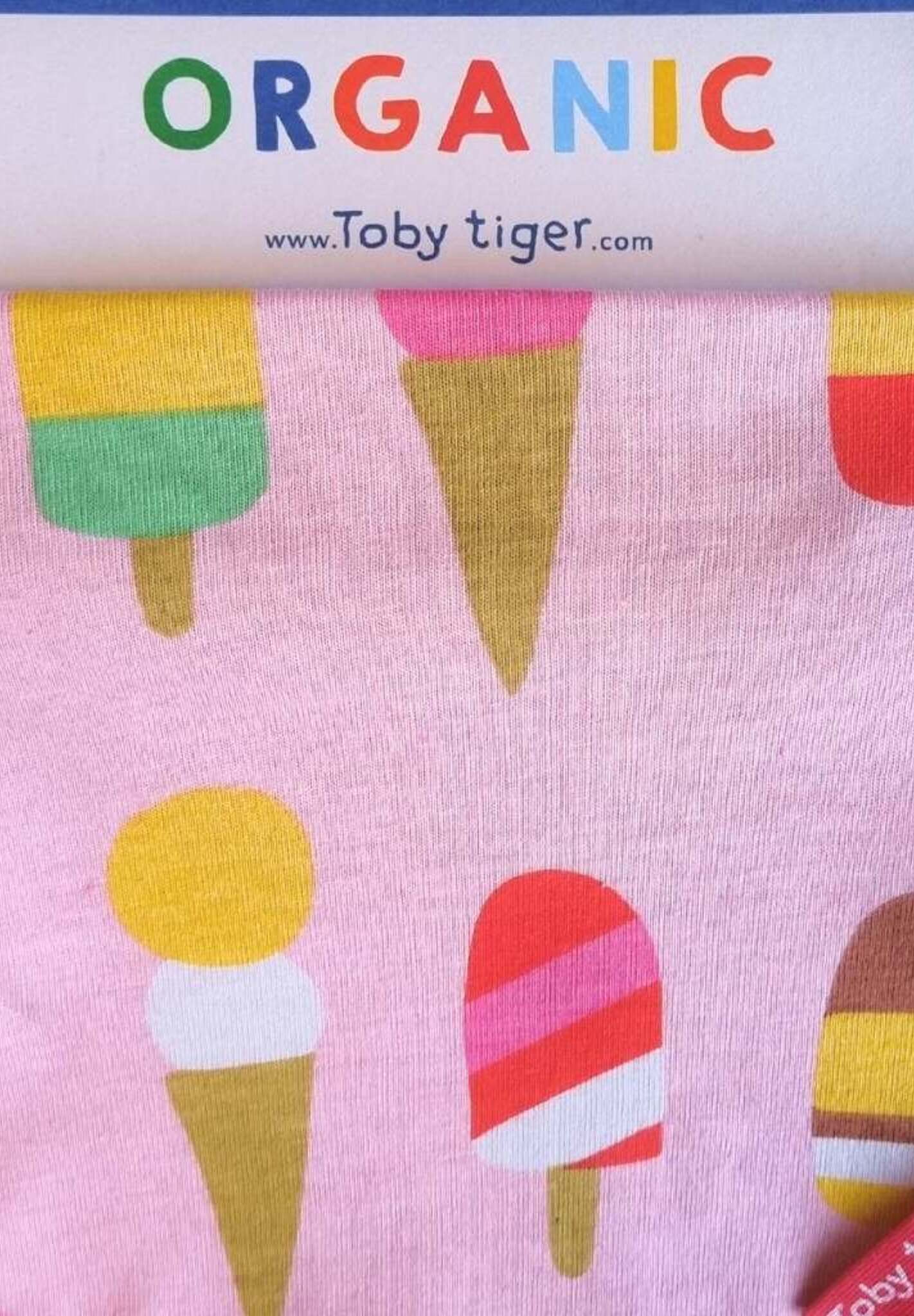 Bio Baumwoll - Dreieckstuch, Lätzchen mit Eiscreme Aufdruck - Toby Tiger GmbH