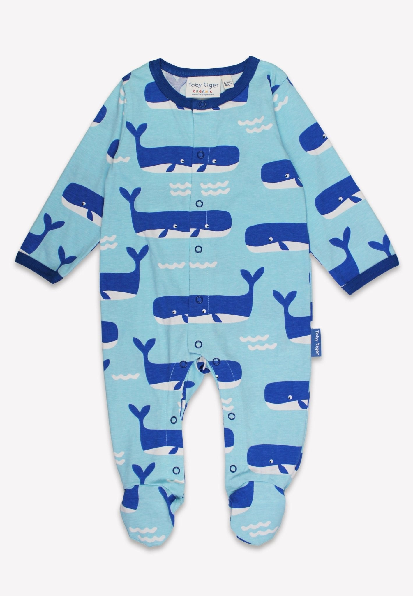 Bio - Baumwoll Baby Geschenkset Wal und Wellen - Druck - Toby Tiger GmbH
