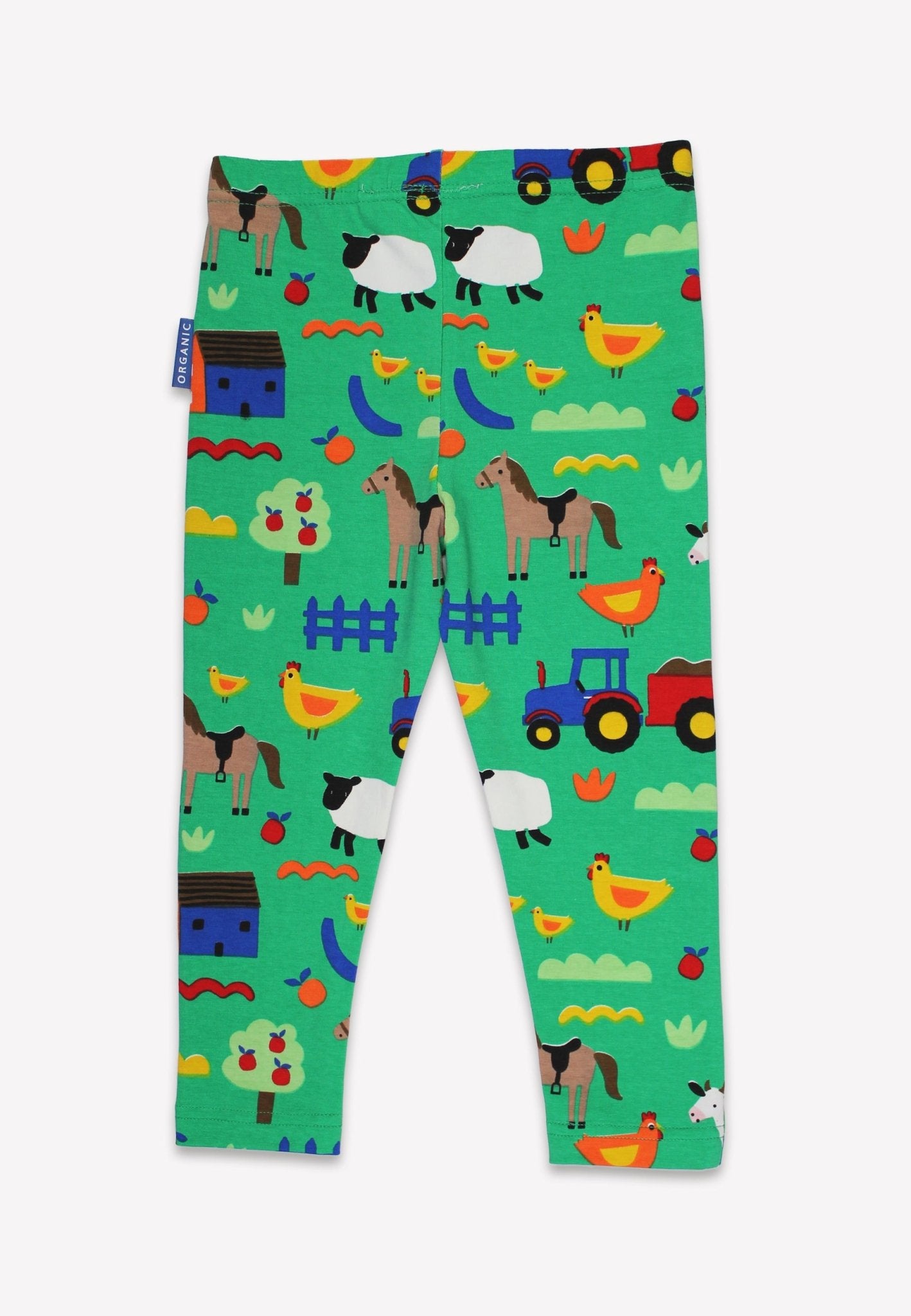 Bio - Baumwoll Kinder Leggings mit Bauernhof - Druck - Toby Tiger GmbH