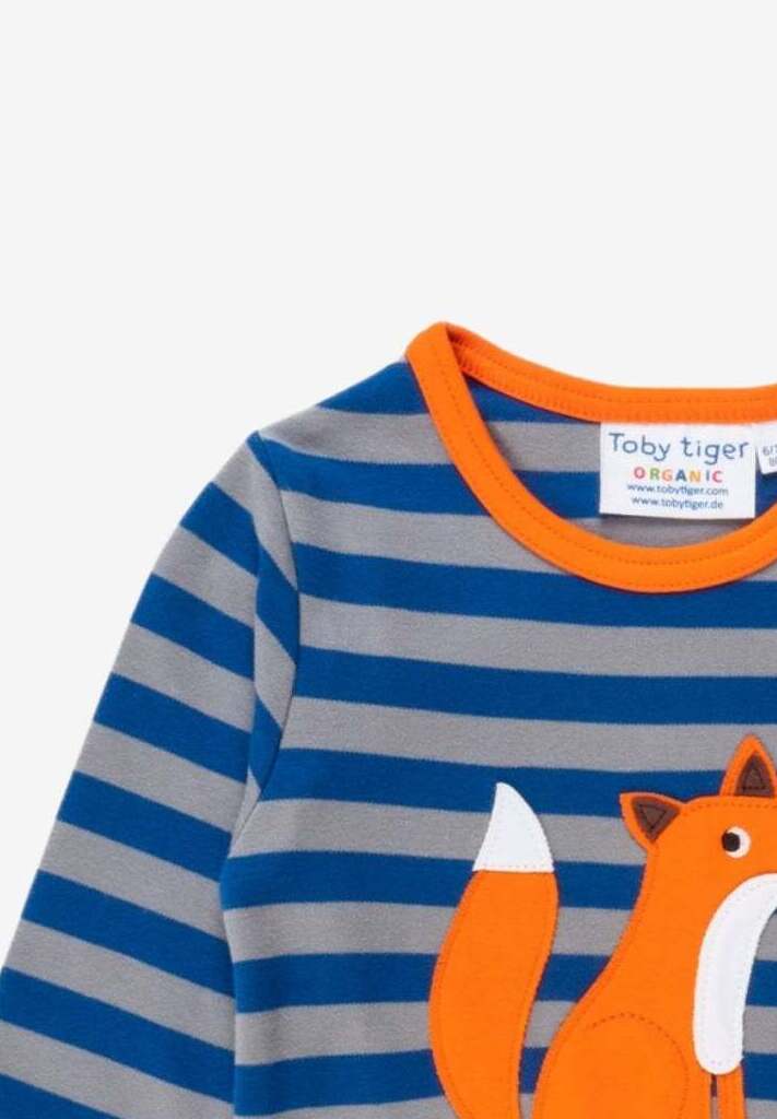 Bio Baumwoll - Langarmshirt mit Fuchs Applikationen - Toby Tiger GmbH
