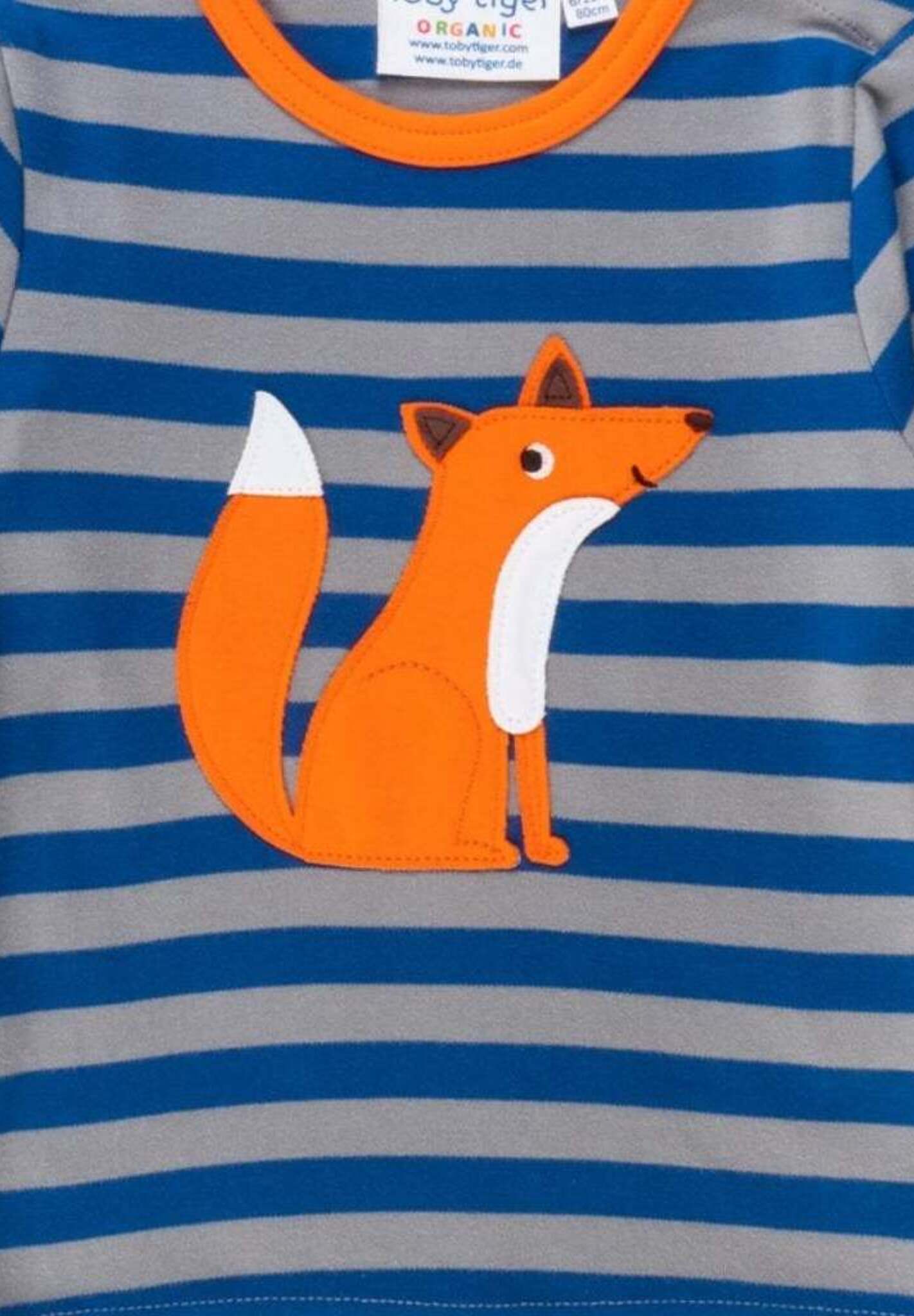 Bio Baumwoll - Langarmshirt mit Fuchs Applikationen - Toby Tiger GmbH