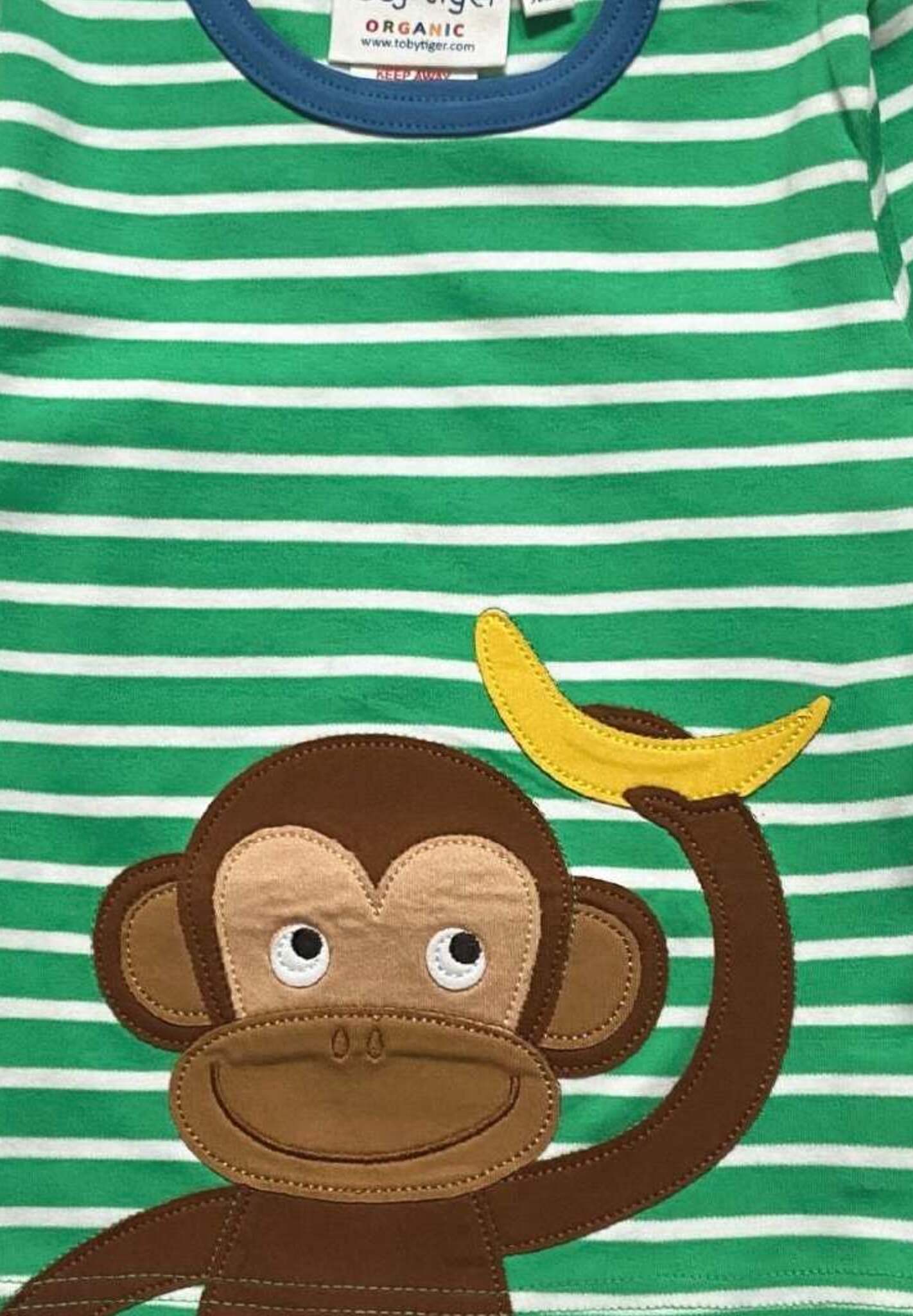 Bio Baumwoll - Langarmshirt mit "Affen" Applikationen - Toby Tiger GmbH