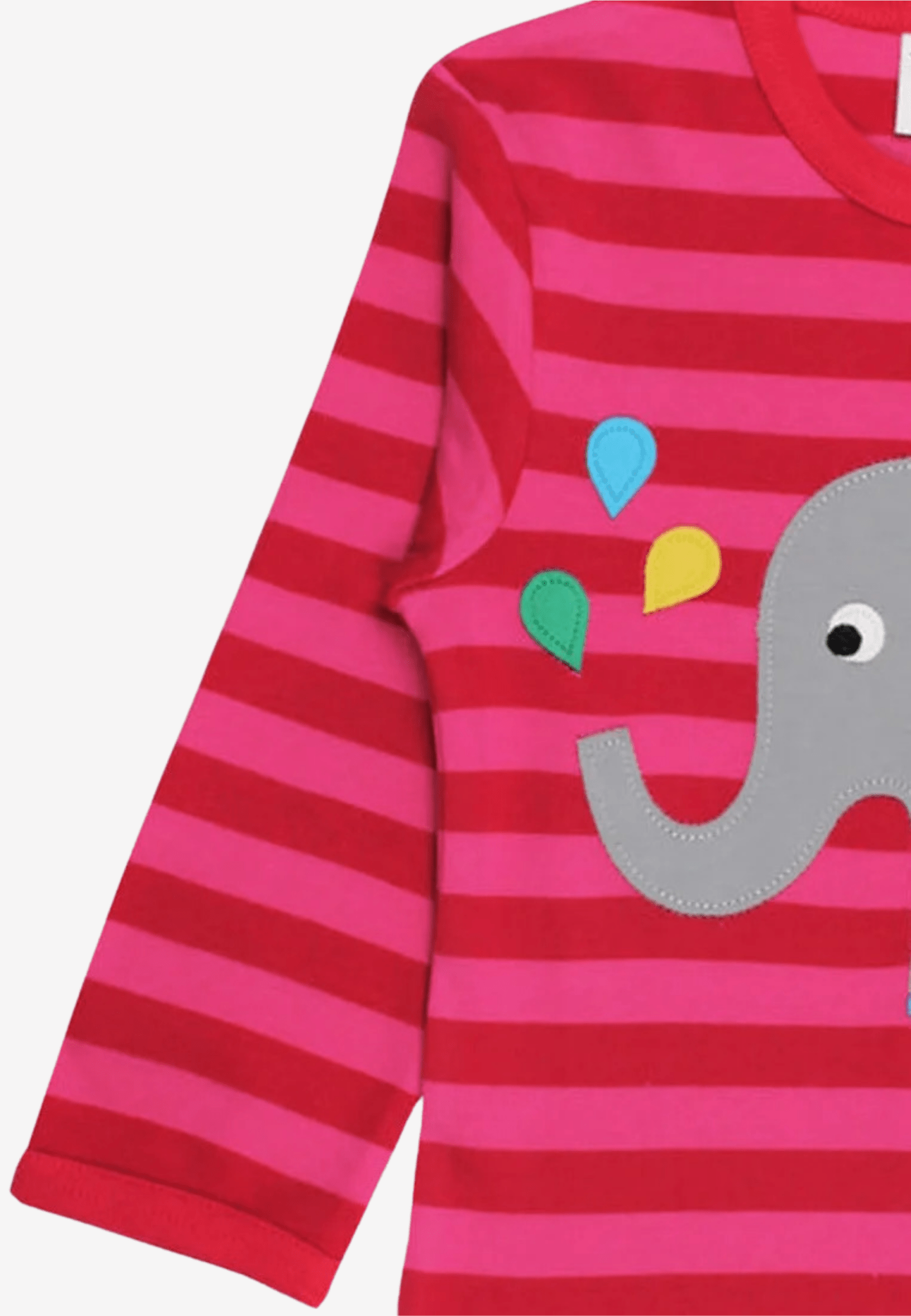 Bio Baumwoll - Langarmshirt mit "Elefant" Applikationen - Toby Tiger GmbH