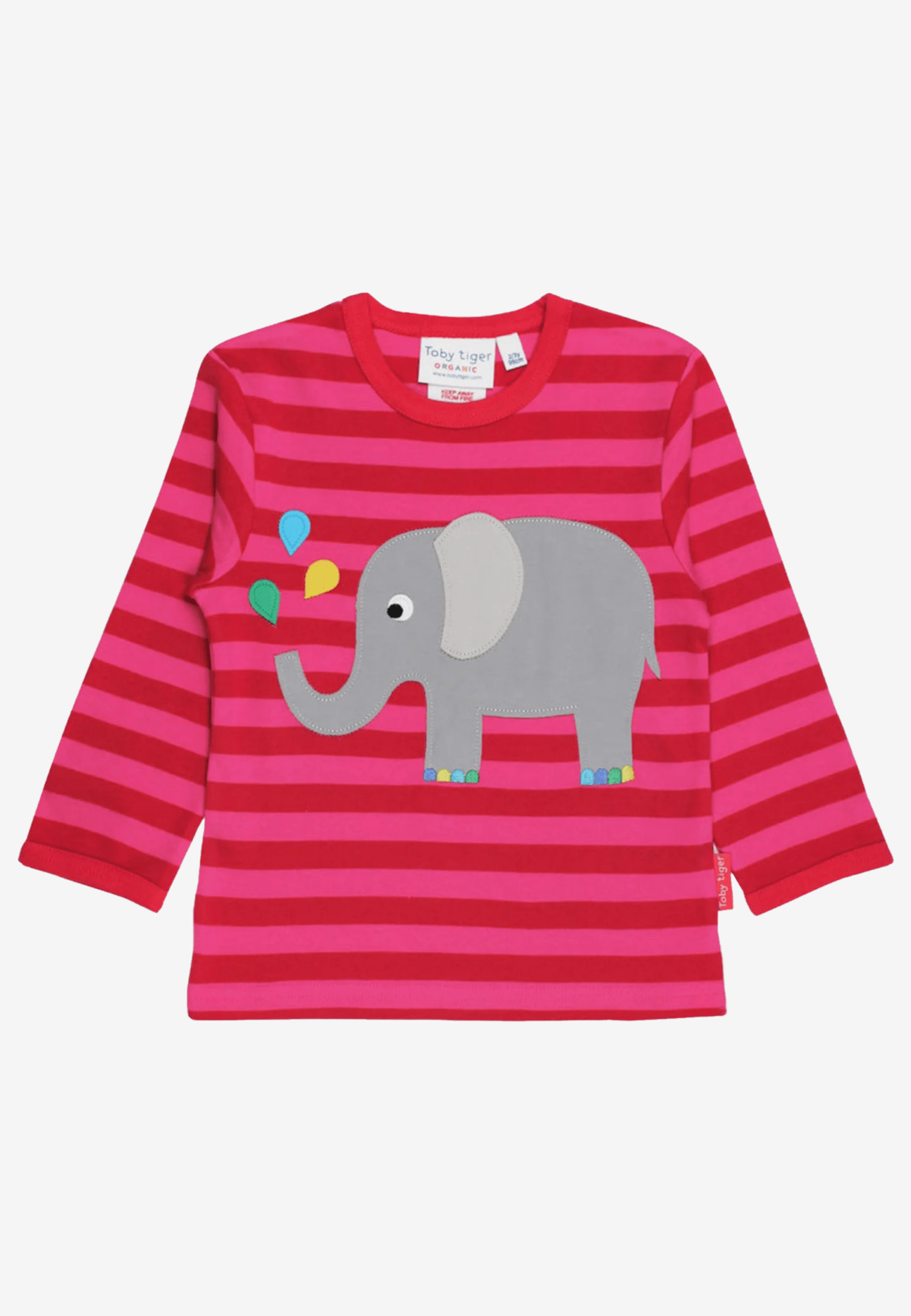 Bio Baumwoll - Langarmshirt mit "Elefant" Applikationen - Toby Tiger GmbH