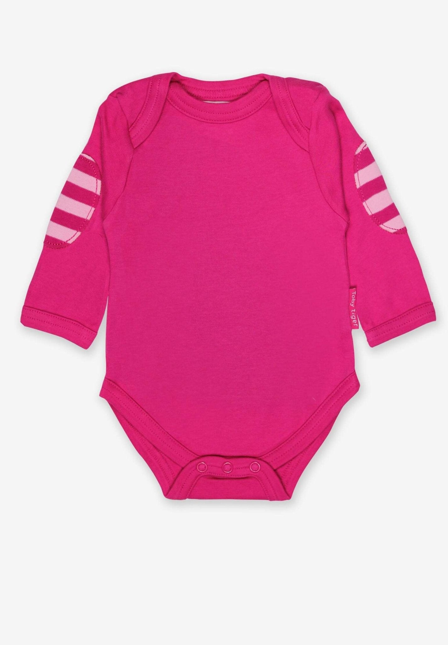 Langarm Baby Bodys in Rot und rosa gestreift aus Bio Baumwolle im Doppelpack - Toby Tiger GmbH