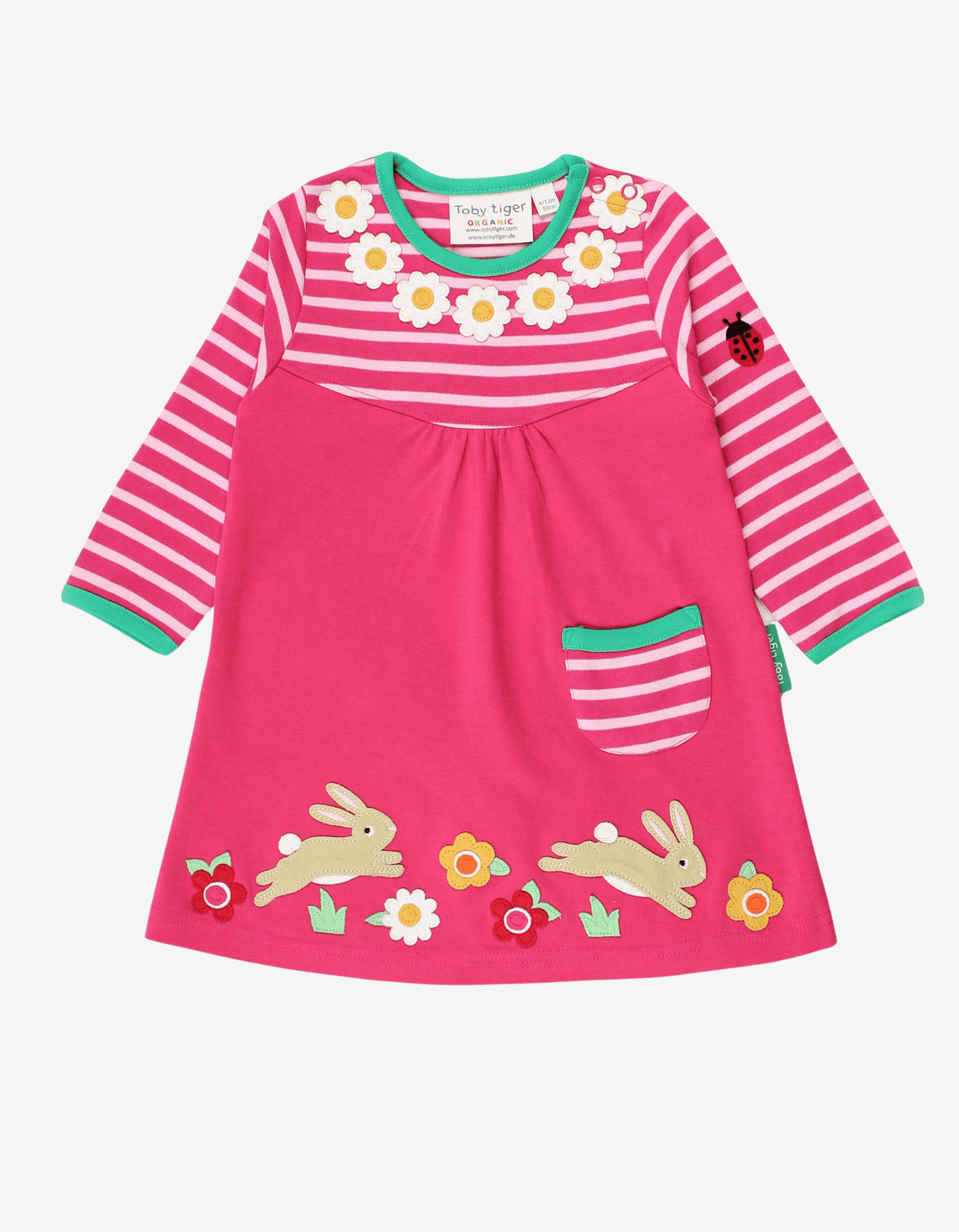 T-Shirt Kleid, Hasen - Applikation - Toby Tiger GmbH