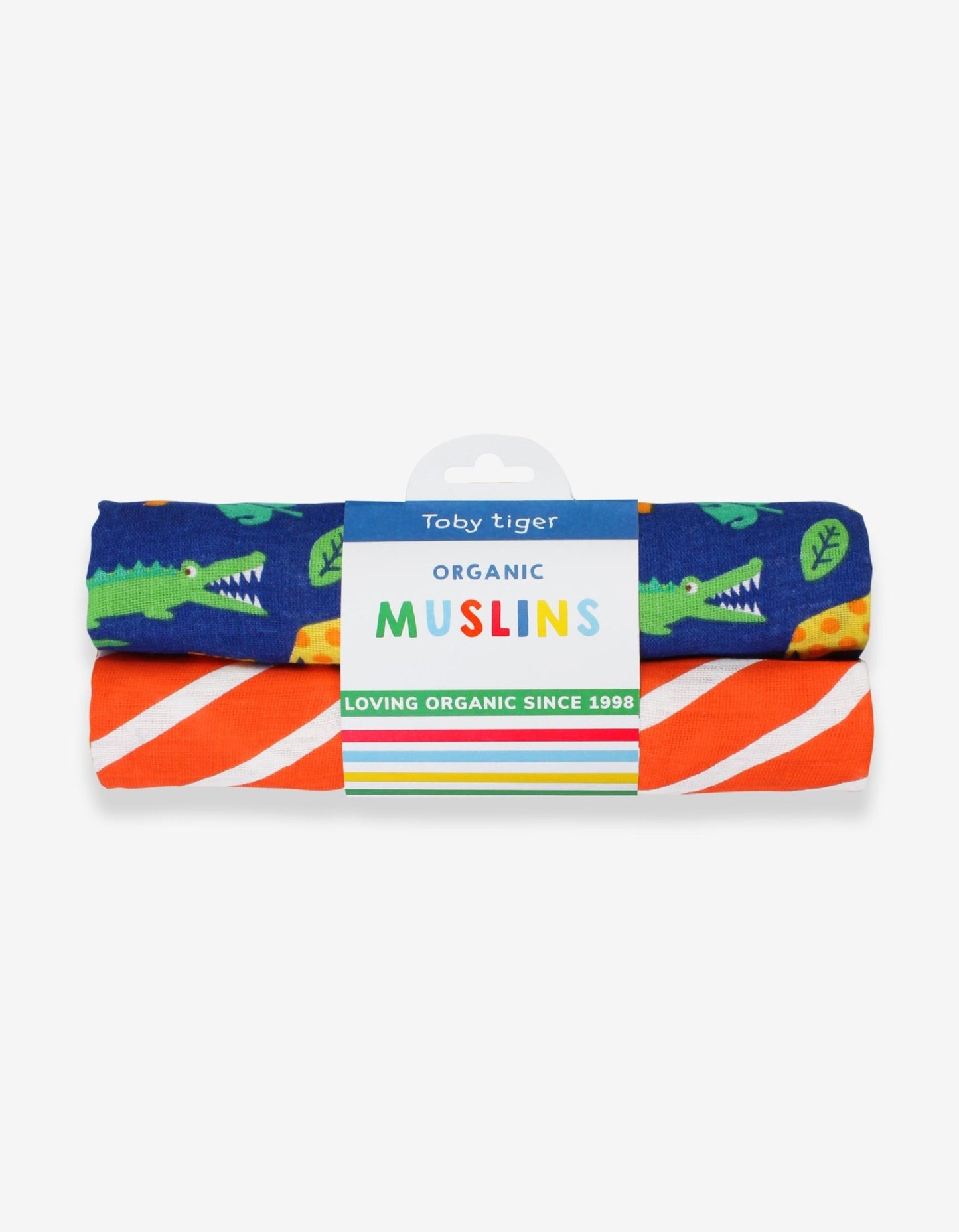 Mullwindeln aus Bio Baumwolle im Doppelpack mit Dschungel Print - Toby Tiger GmbH Retail
