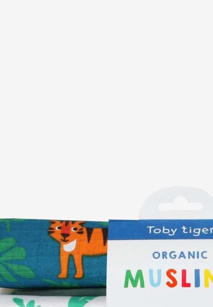 Bio - Baumwoll - Musselin - Tuch 2er - Pack mit Dschungel - Muster - Toby Tiger GmbH