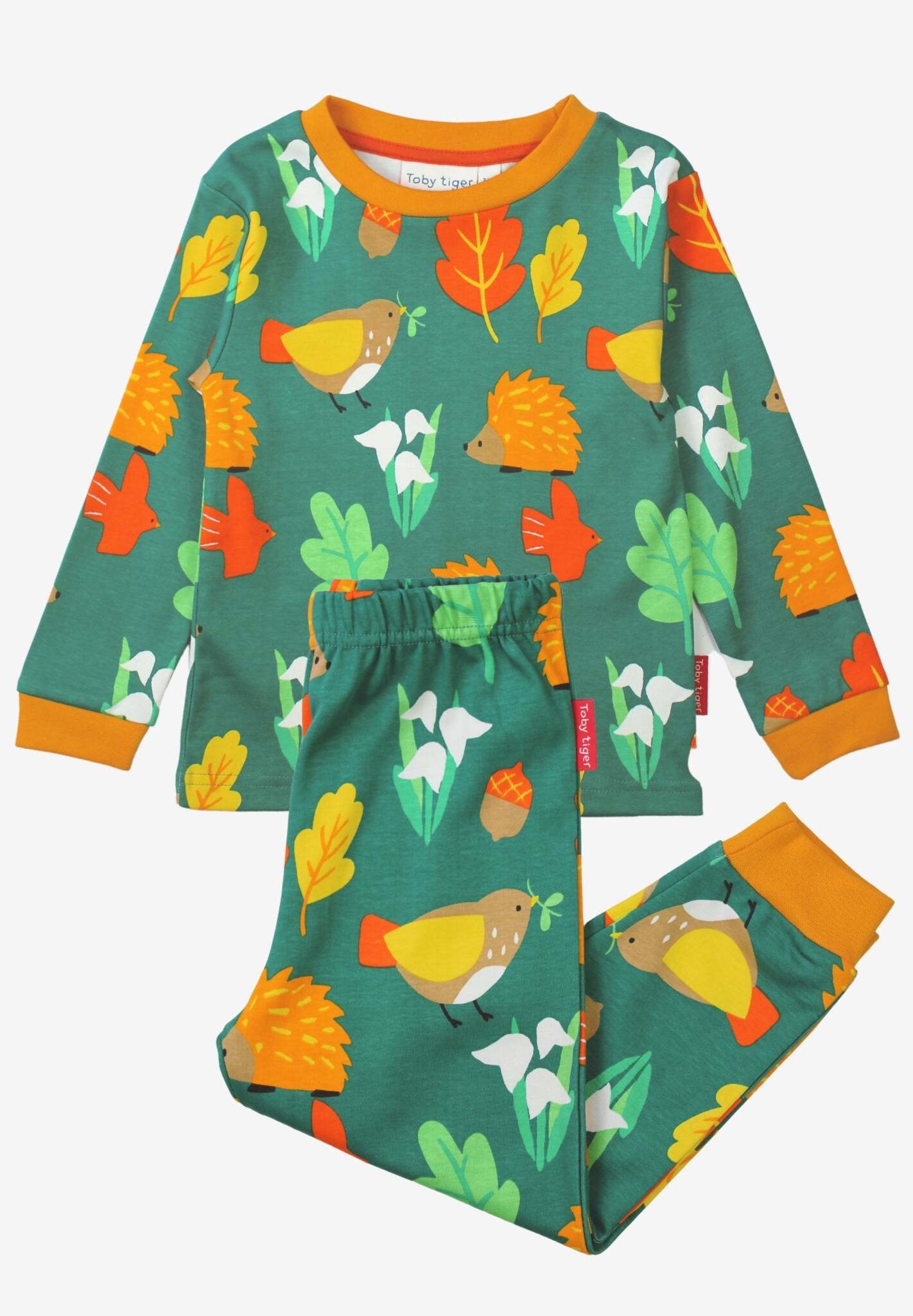 Schlafanzug aus Bio Baumwolle mit Herbstmotiv - Toby Tiger GmbH