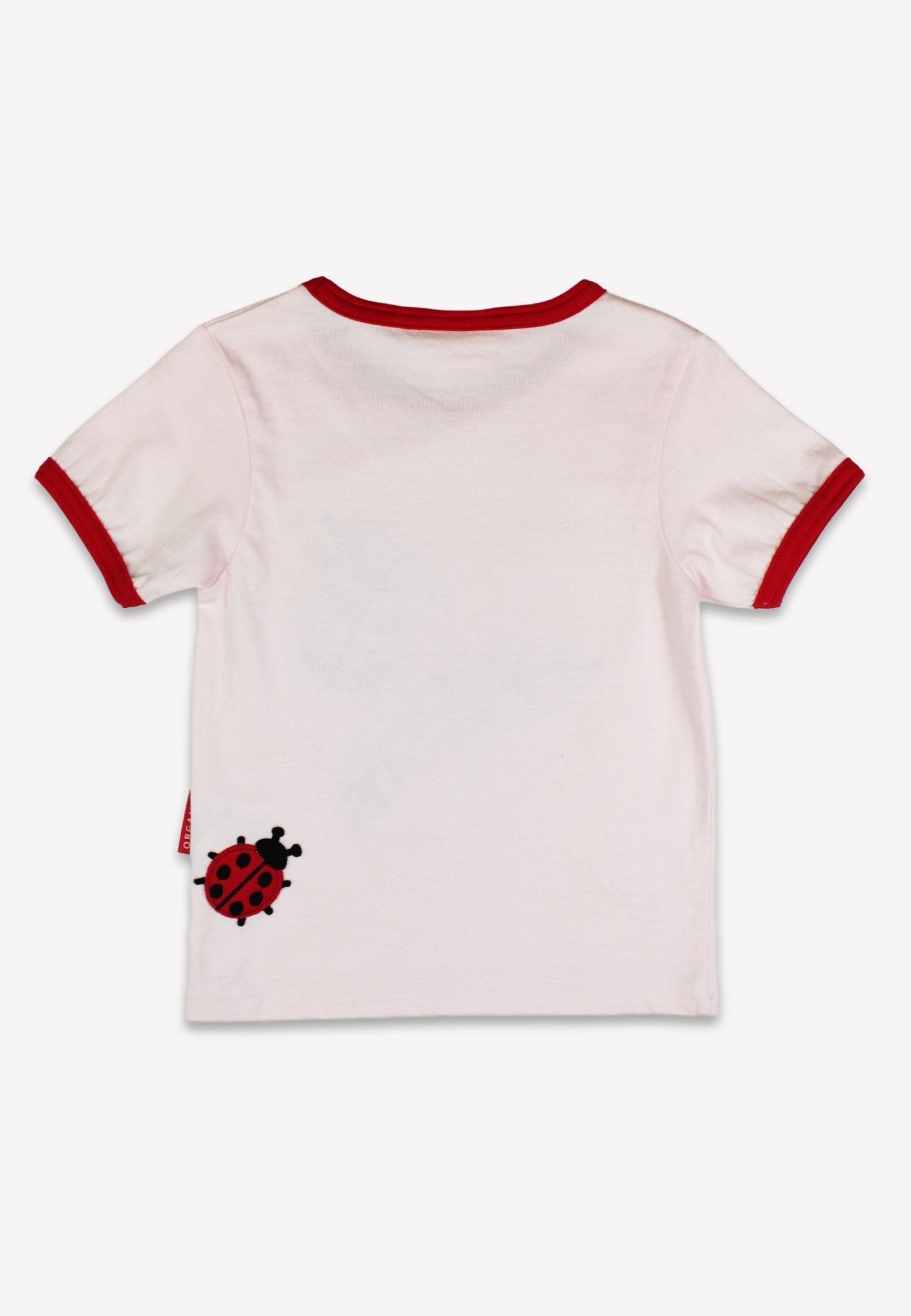Bio - Baumwoll Kinder Shirt kurzarm mit Marienkäfer - Applikation - Toby Tiger GmbH
