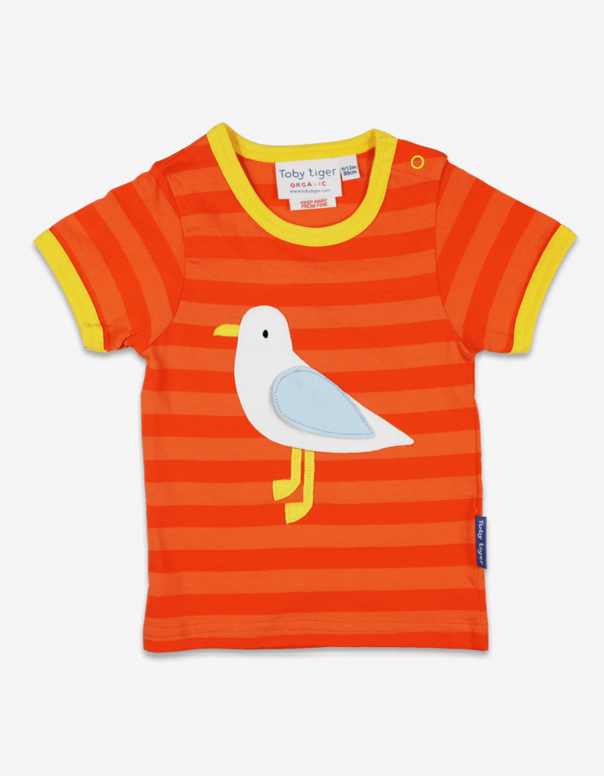 Bio-Baumwoll Kinder Shirt kurzarm mit Möwen-Applikation