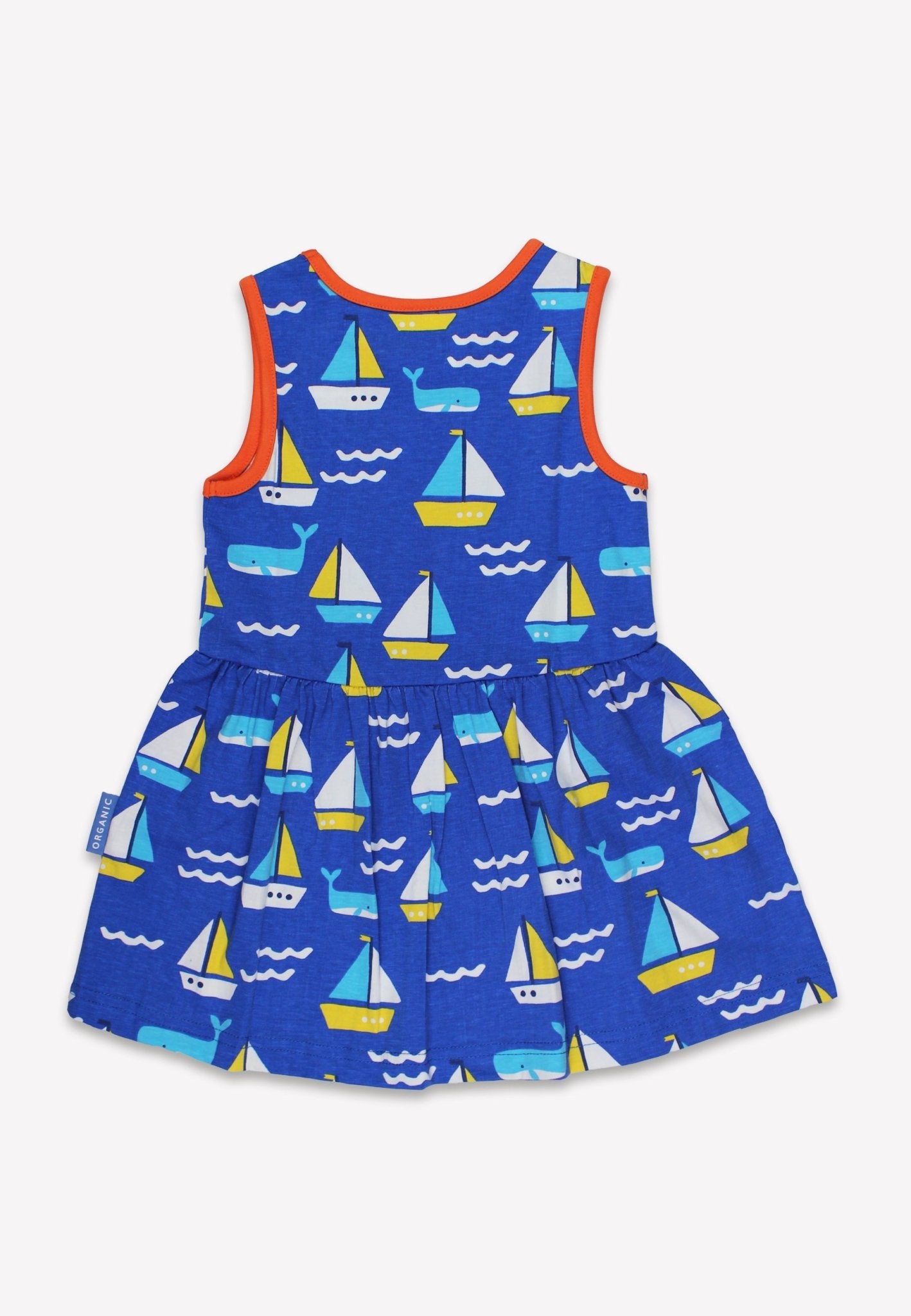 Bio - Baumwoll Kinder Sommerkleid mit Segelboote - Druck - Toby Tiger GmbH