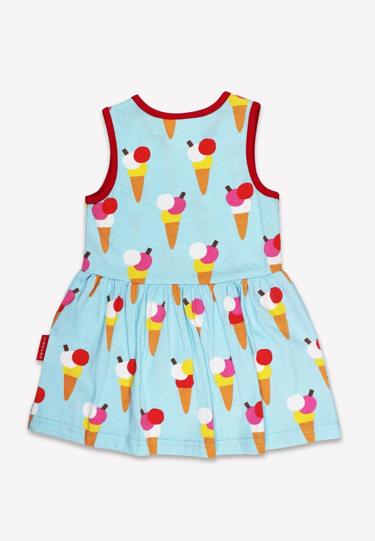 Bio - Baumwoll Kinder Sommerkleid mit Eiswaffel - Druck - Toby Tiger GmbH