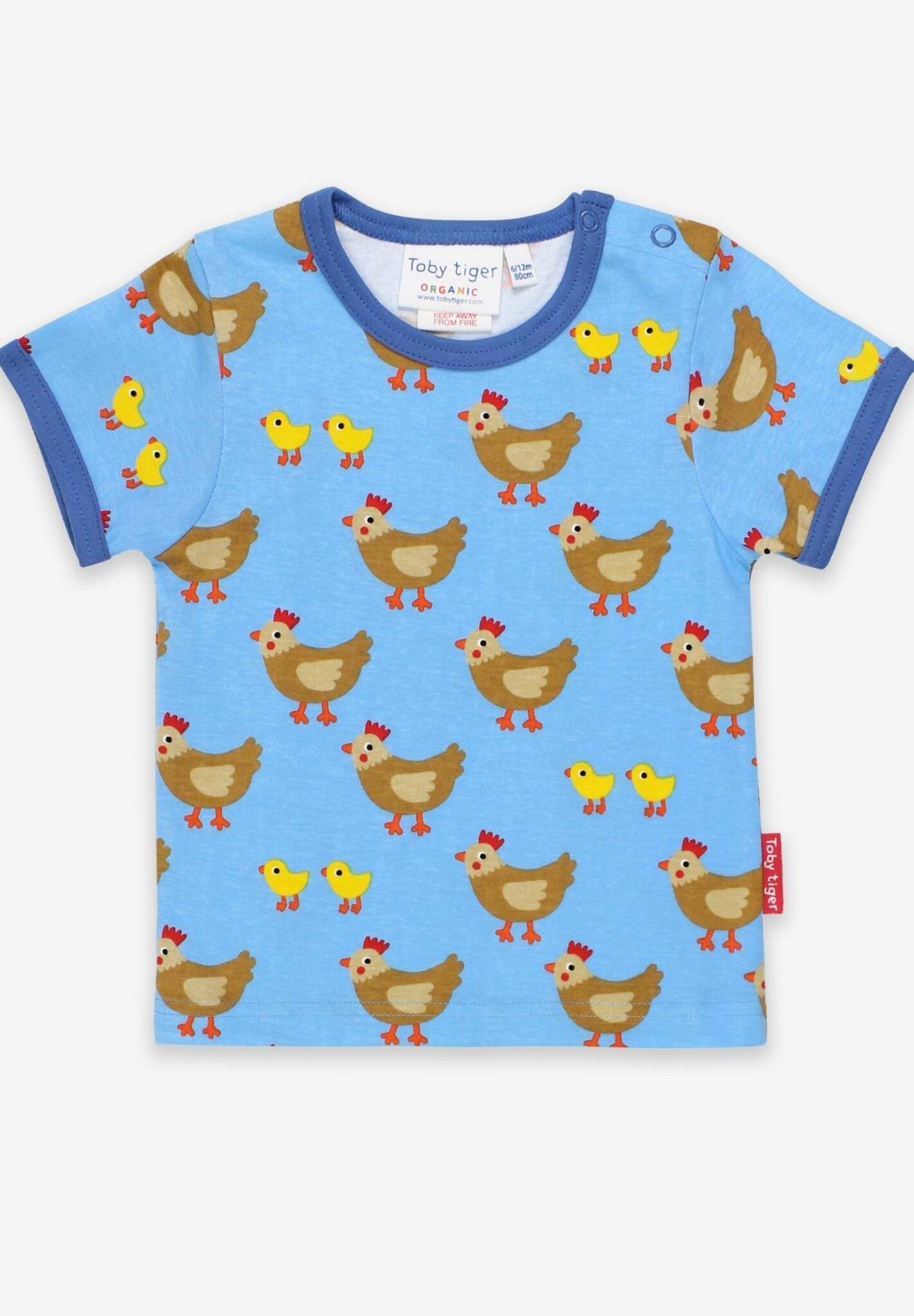 T-Shirt mit Hühner Print, Bio - Baumwolle - Toby Tiger GmbH