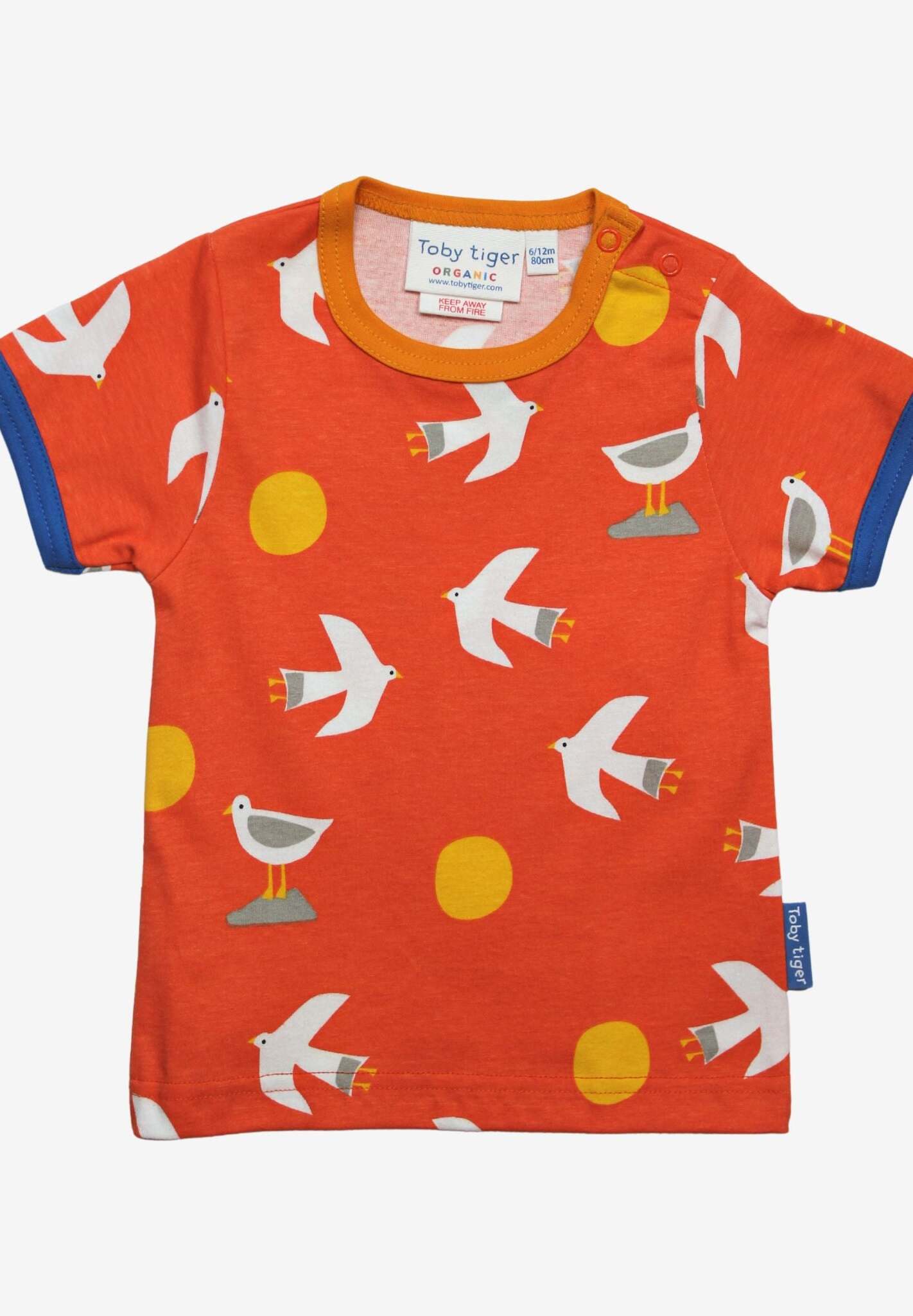 Bio - Kurzarm - Shirt mit Möwendruck - Toby Tiger GmbH
