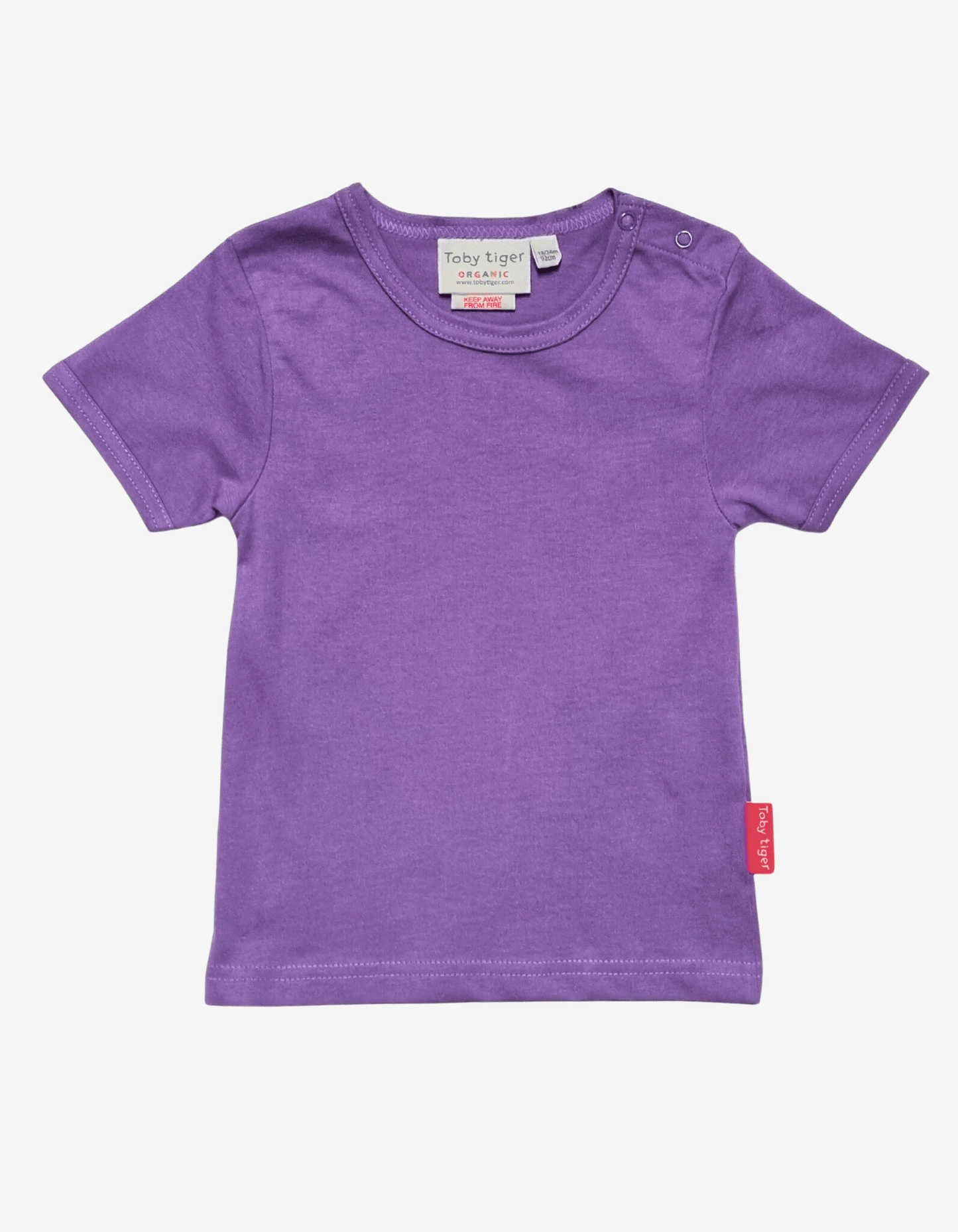 Kurzarmshirt aus Bio Baumwolle, lila unifarben - Toby Tiger GmbH