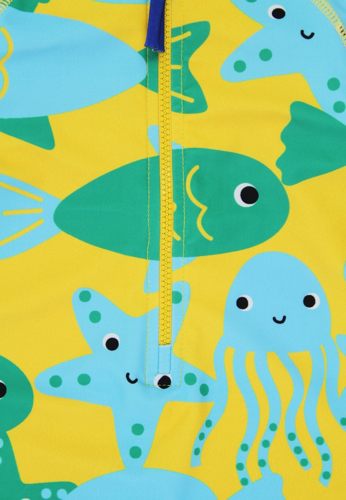 Baby Badeanzug langarm mit Fisch - Druck, UV - Schutz UPF 50+ - Toby Tiger GmbH