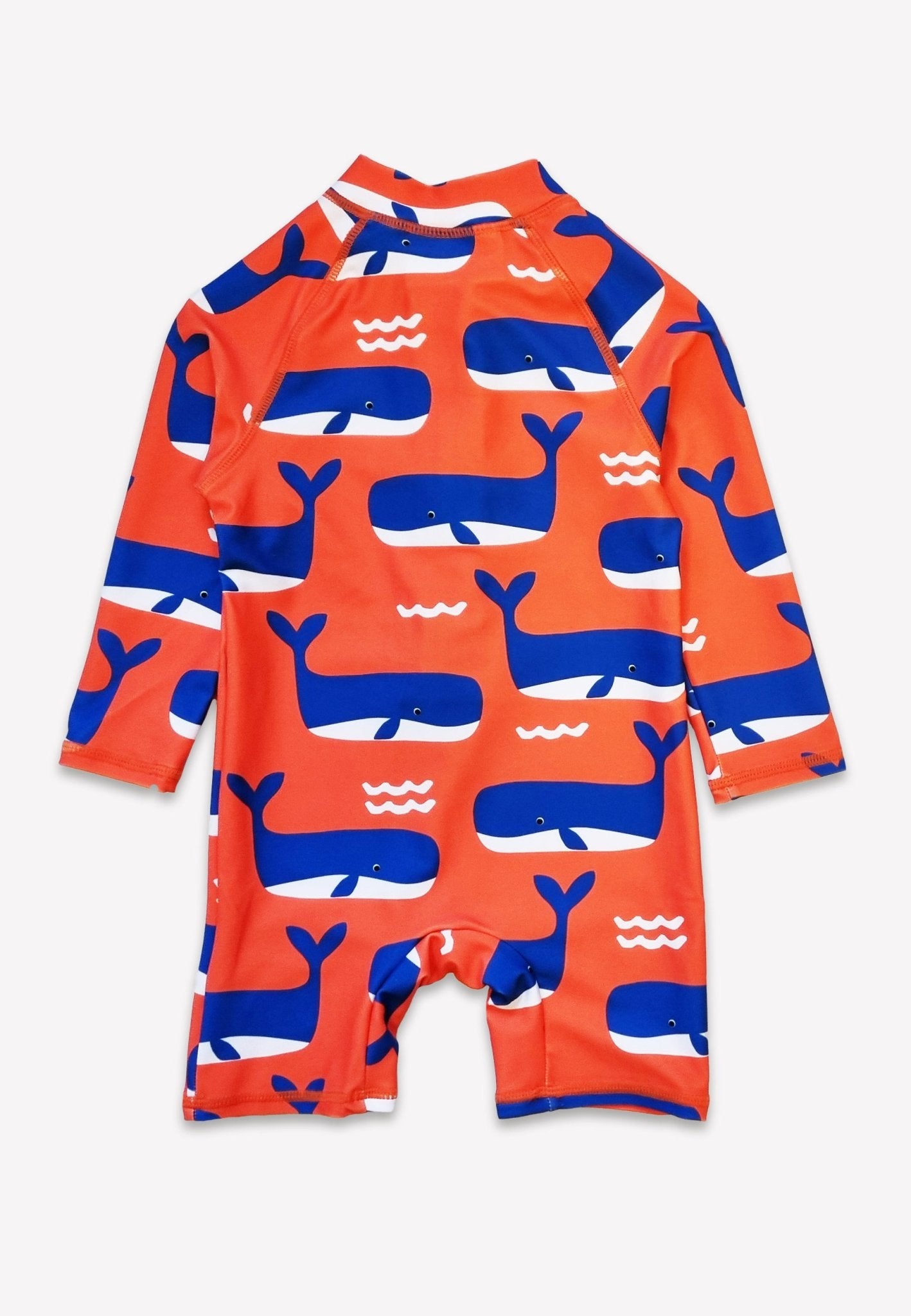 Baby Badeanzug langarm mit Wal und Wellen - Druck, UV - Schutz UPF 50+ - Toby Tiger GmbH