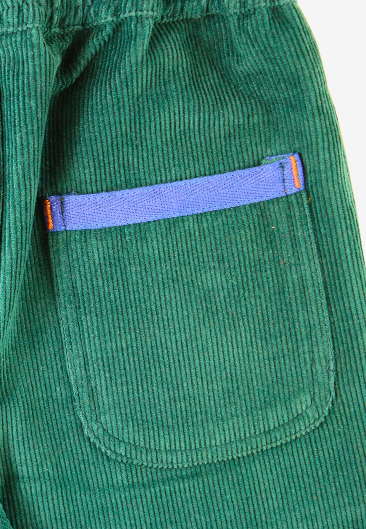 Organic Cotton Kids' Corduroy Trousers in Green