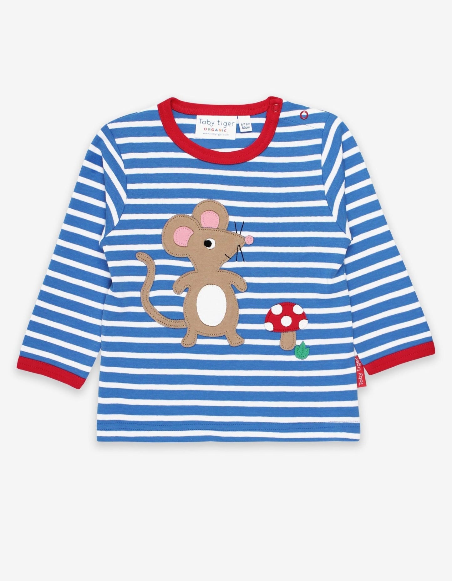 Bio Langarmshirt mit Pilz und Maus - Applikation - Toby Tiger GmbH