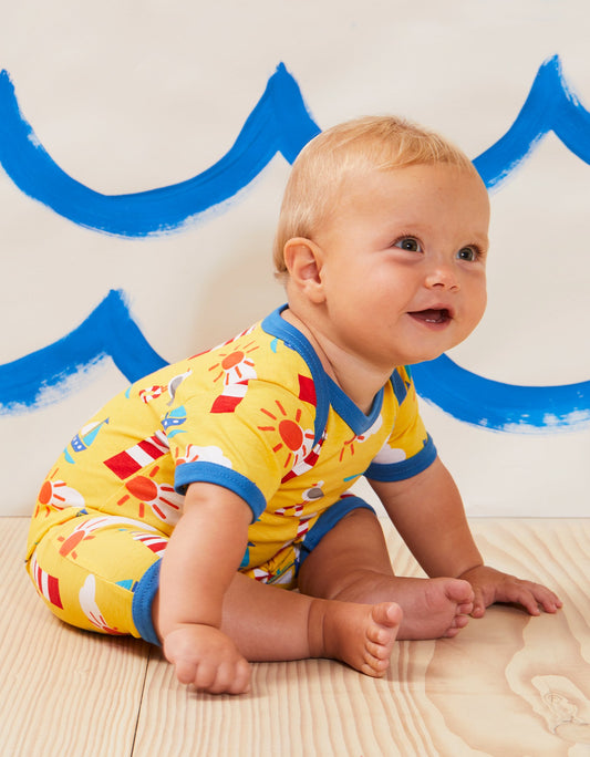 Bio-Baumwoll Baby Spieler mit maritimen Druck