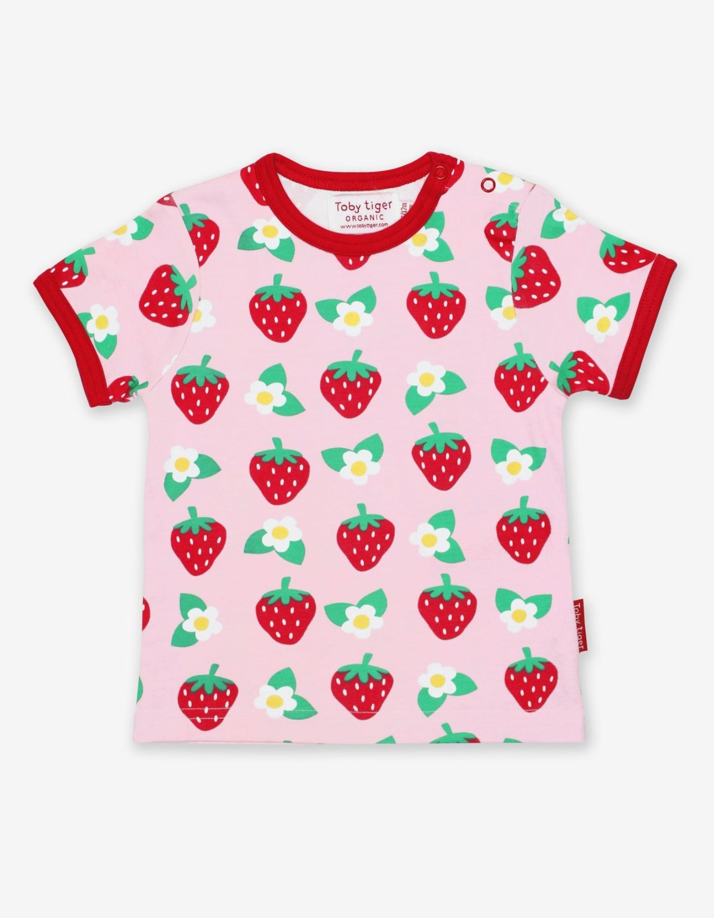 T-Shirt aus Bio Baumwolle mit Erdbeeren Print - Toby Tiger GmbH
