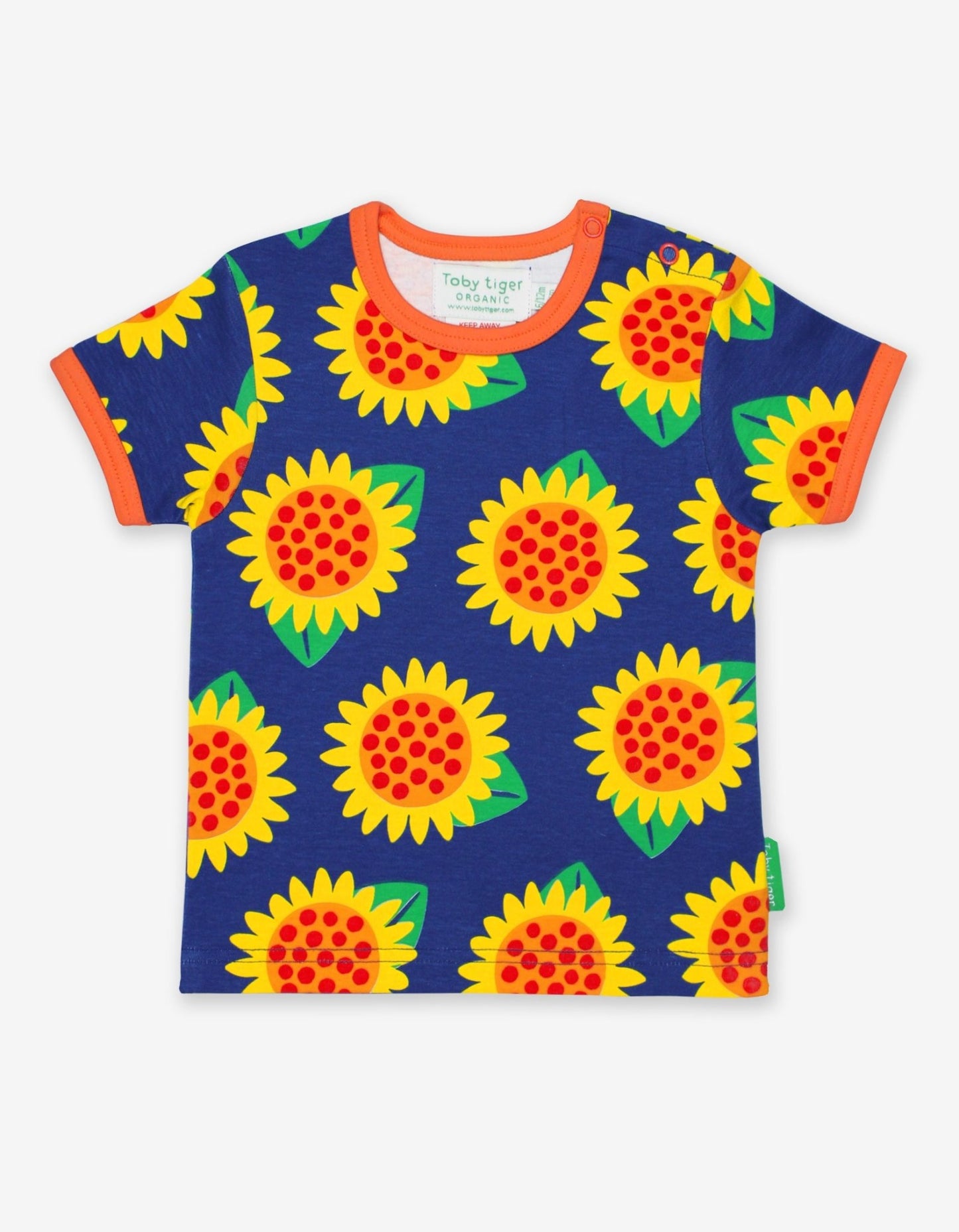 T-Shirt aus Bio Baumwolle mit Sonnenblumen Print - Toby Tiger GmbH