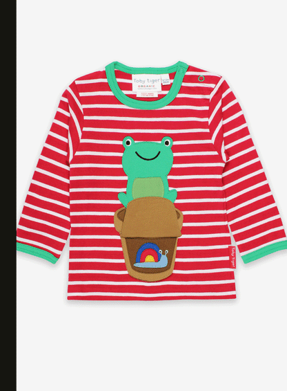 Langarmshirt Frosch-Applikation