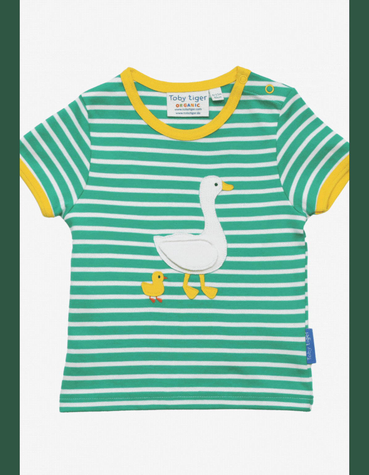 Short sleeve t-shirt made from organic cotton with duck appliqué