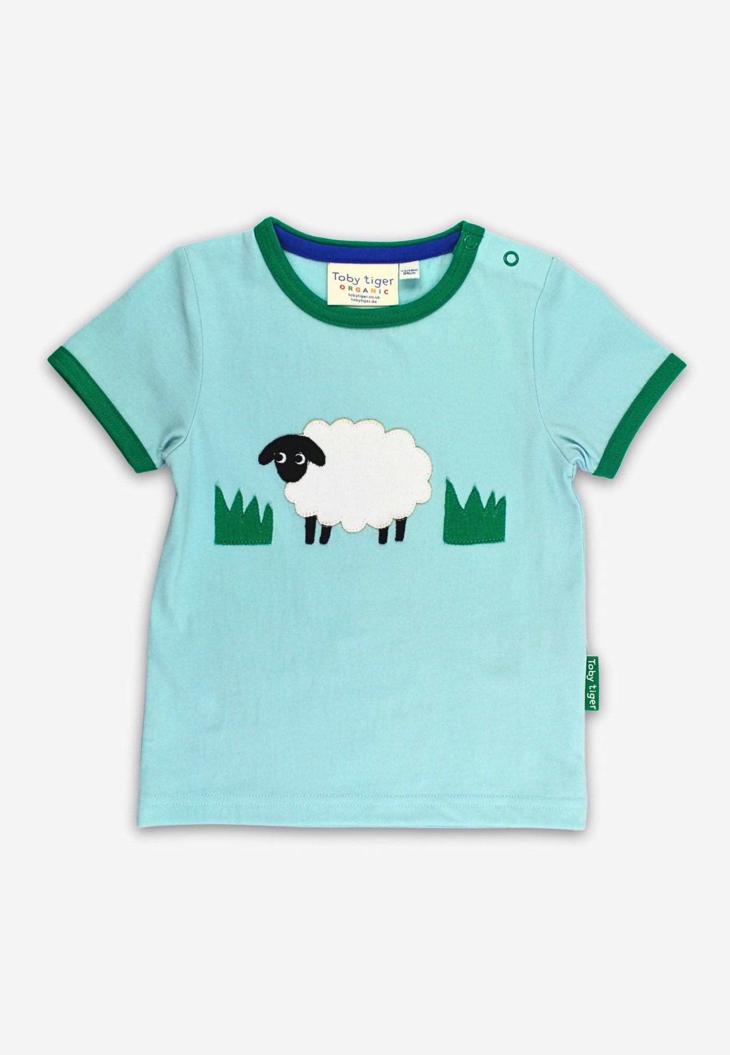 Bio-Baumwoll Kinder Shirt kurzarm mit Kuschelschaf-Applikation