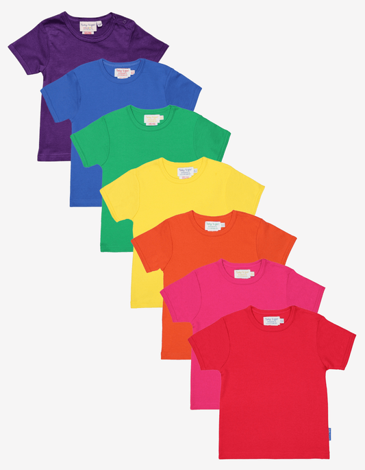Bio - Baumwoll Kinder Shirts kurzarm im 7er - Set - Toby Tiger GmbH