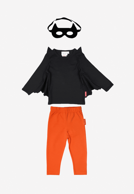 Bio-Baumwoll Kinder Verkleidungsset, Fledermaus mit Leggings