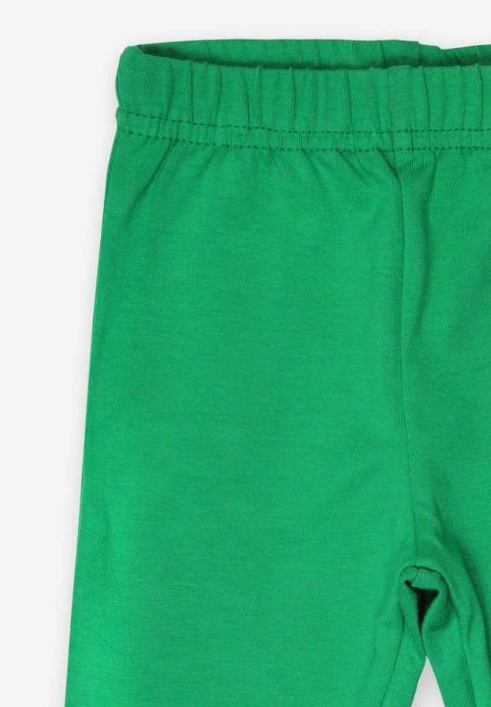 Grüne Basic-Leggings aus Bio-Baumwolle