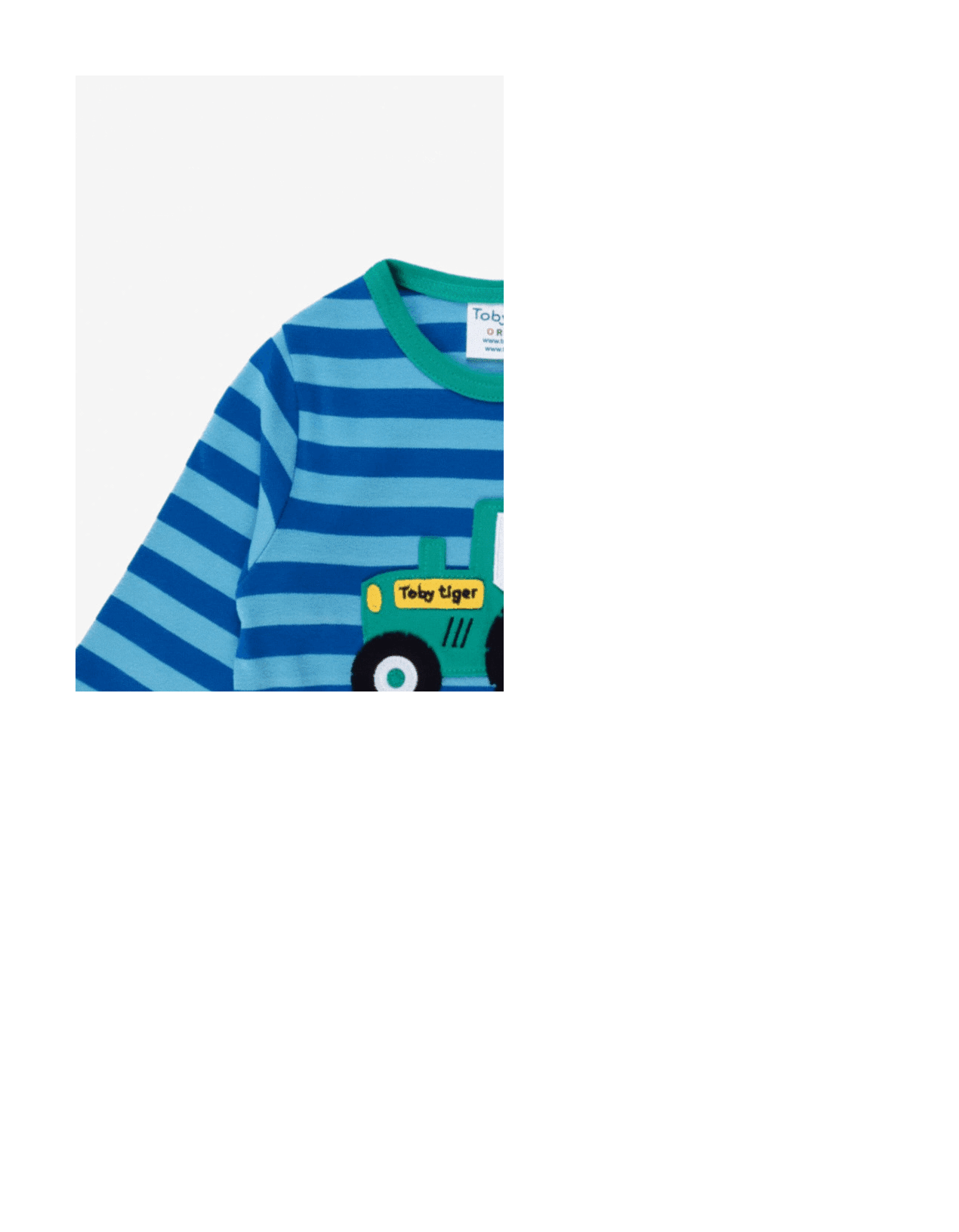 Long-sleeved shirt made from organic cotton with tractor appliqué