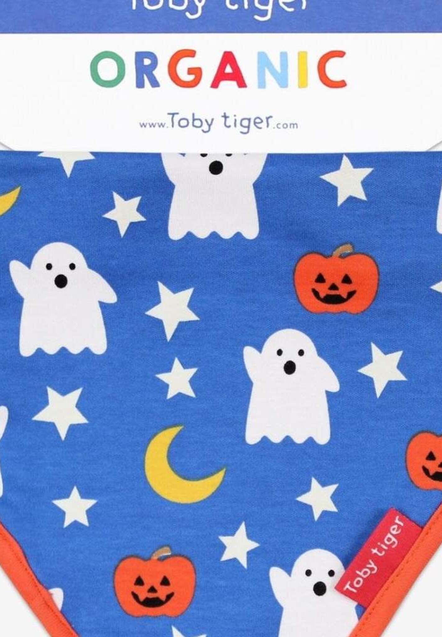 Dreieckstuch Lätzchen mit Druckknöpfen aus Bio Baumwolle, Halloween Print - Toby Tiger GmbH