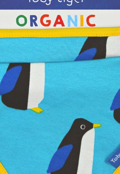 Bio Baumwoll - Dreieckstuch, Lätzchen mit Pinguin - Print - Toby Tiger GmbH