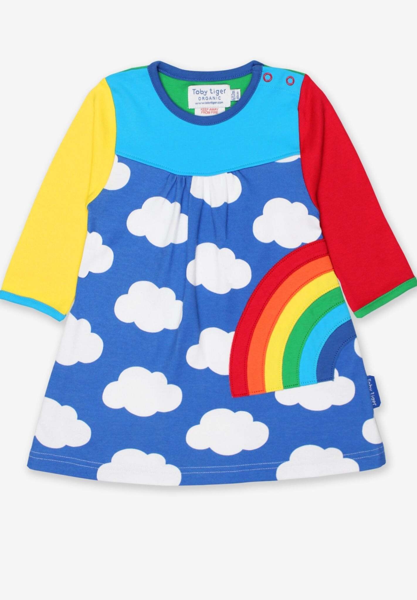 Bio Kleid mit Regenbogen - Applikation - Toby Tiger GmbH