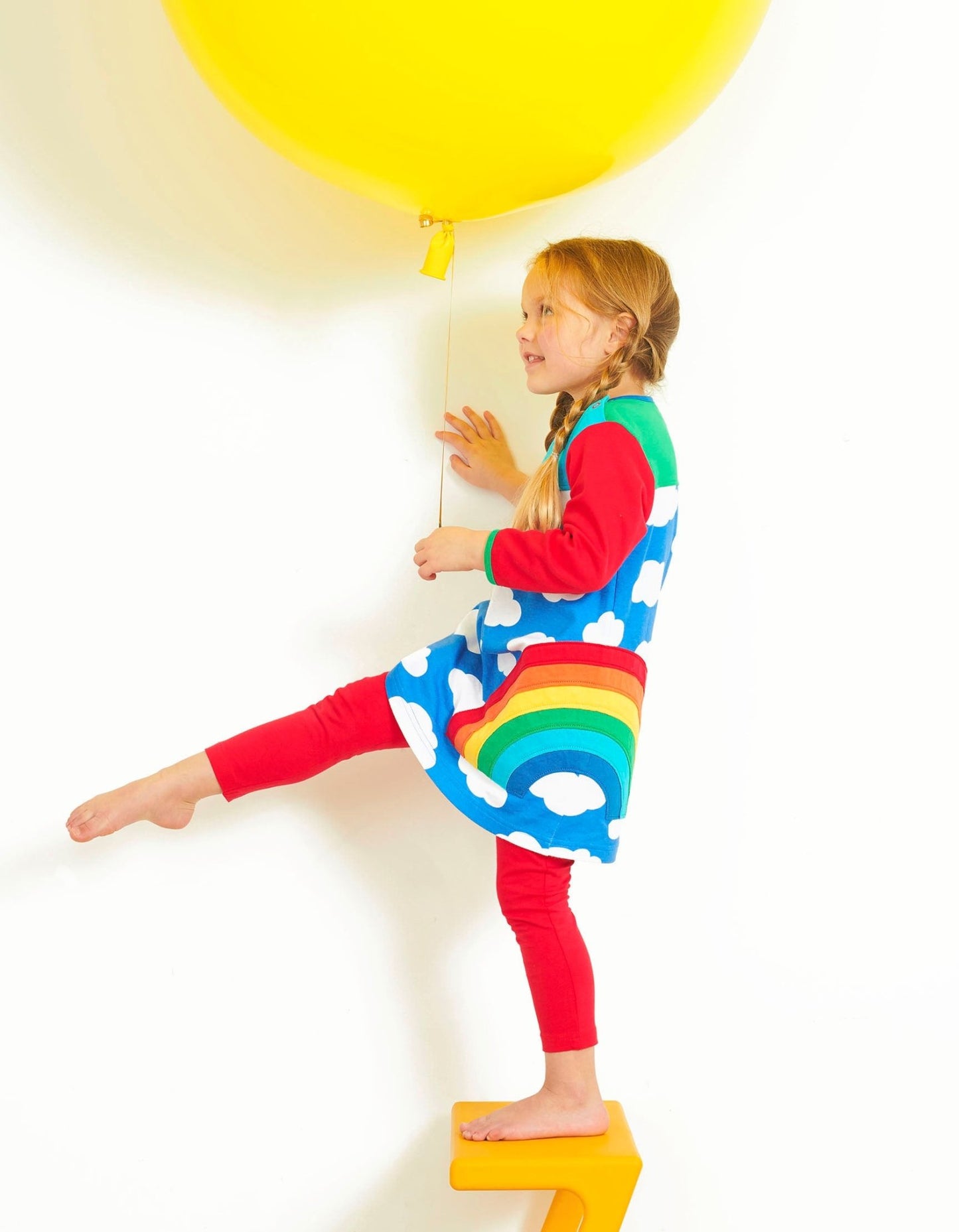 Bio Kleid mit Regenbogen - Applikation - Toby Tiger GmbH Retail