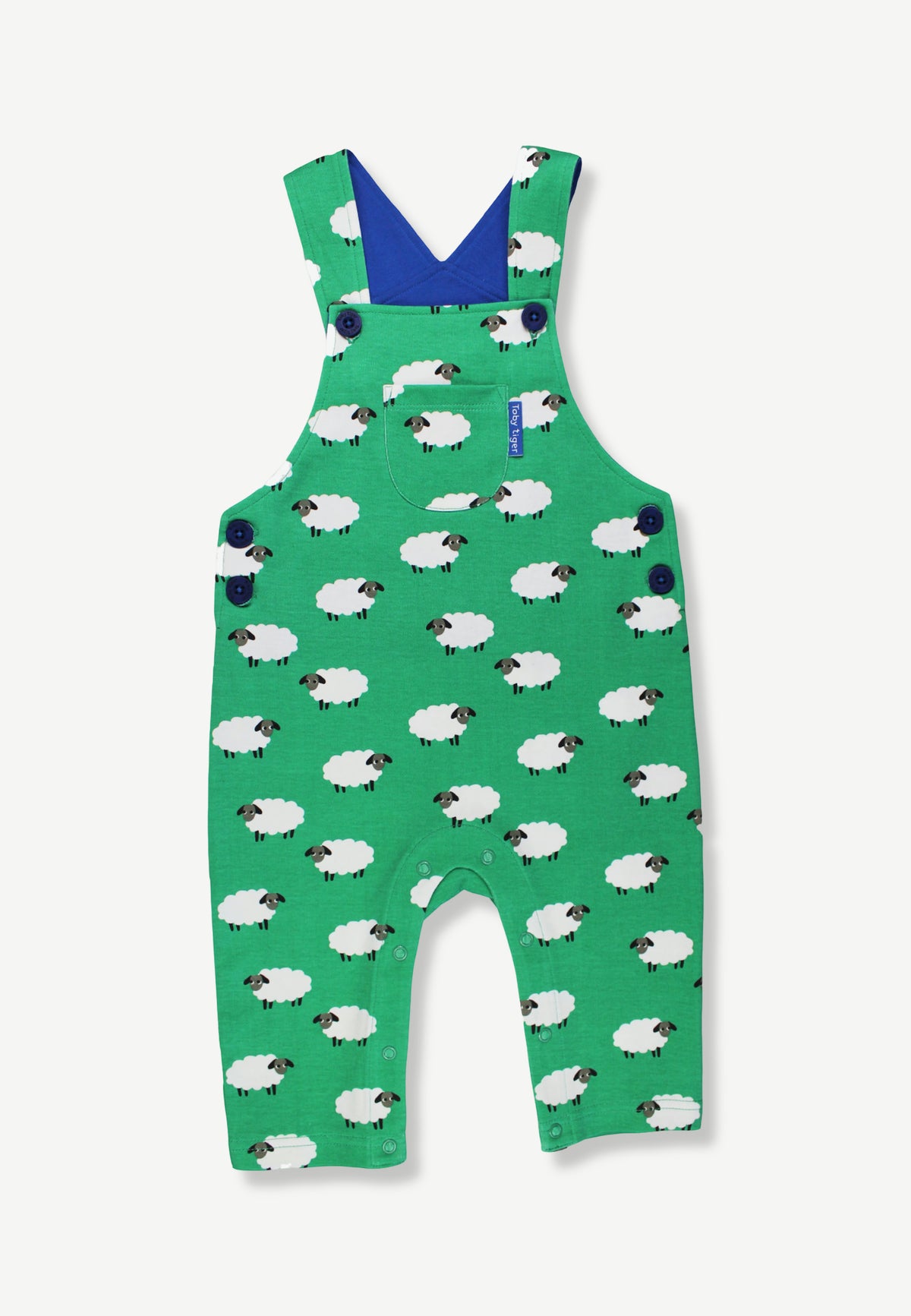 Organic Cotton Kids' Overalls with Sheep Print