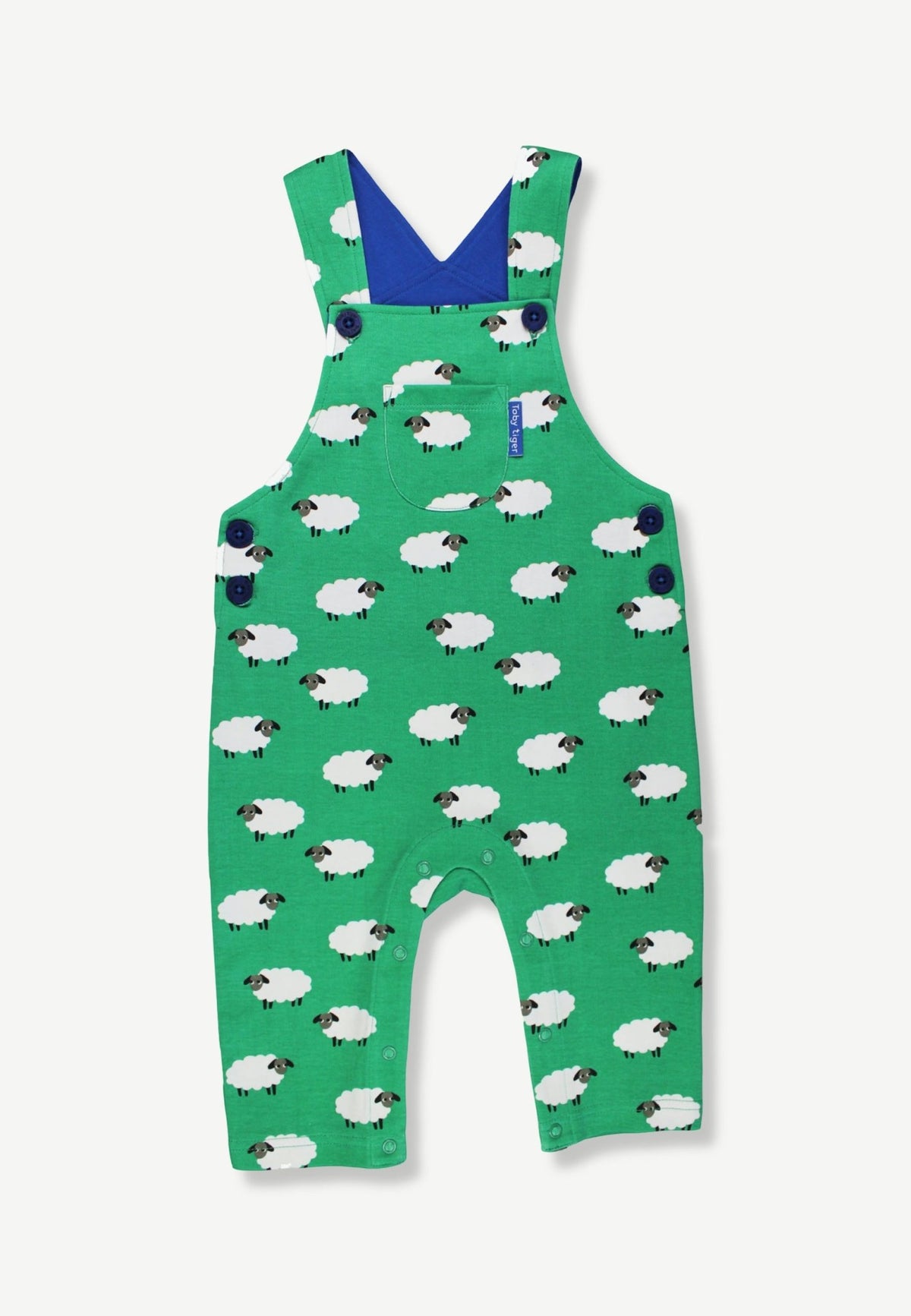 Bio-Baumwoll Kinder Latzhose mit Schaf-Druck