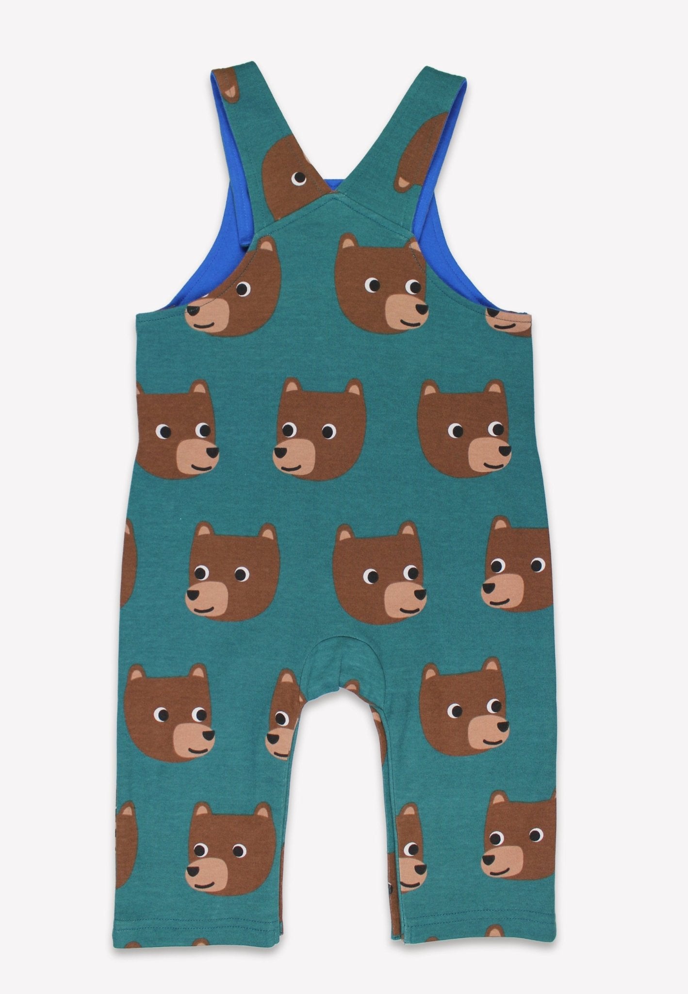 Bio - Baumwoll Kinder Latzhose mit Bären - Druck - Toby Tiger GmbH
