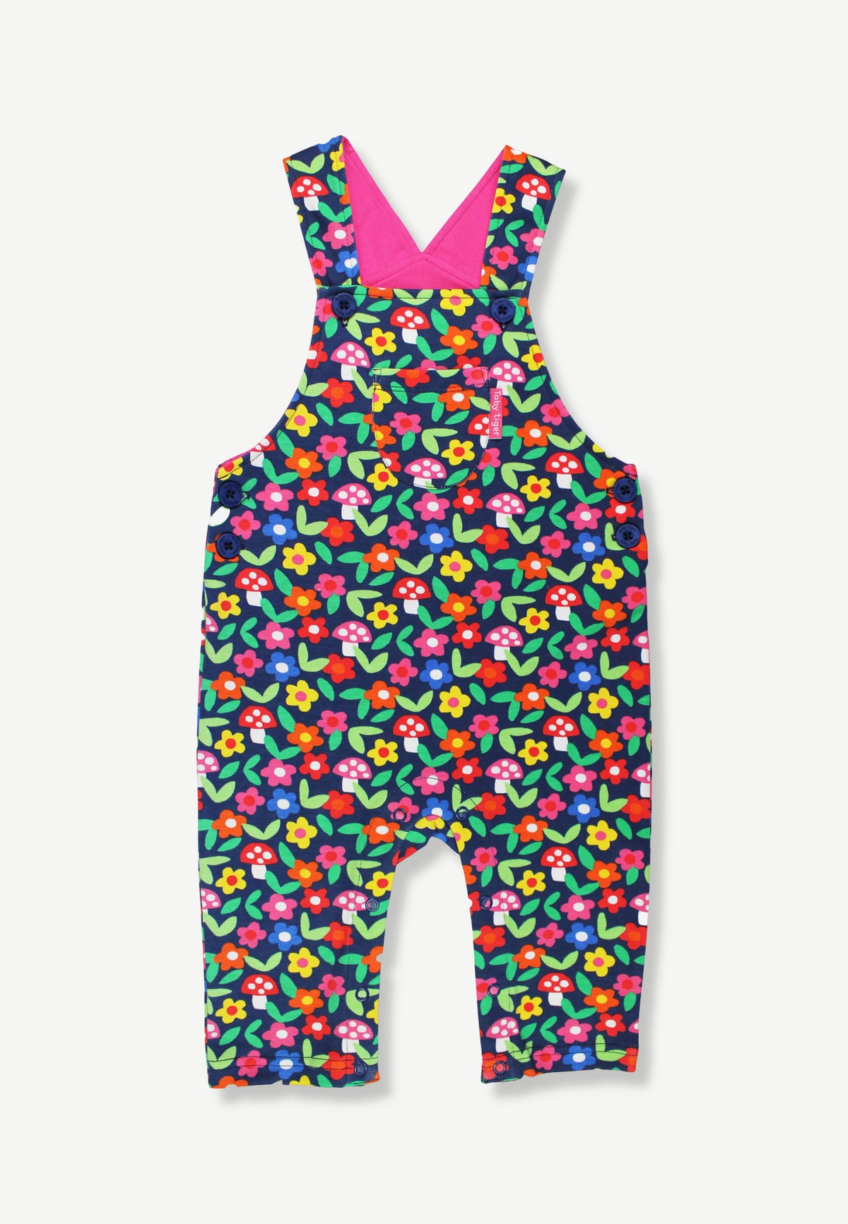 Organic Cotton Kids' Overalls with Floral Print