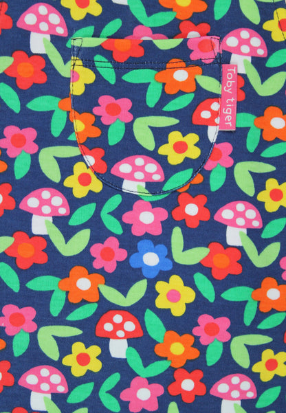 Organic Cotton Kids' Overalls with Floral Print
