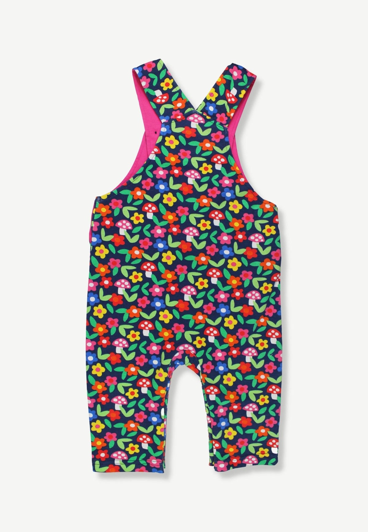 Bio-Baumwoll Kinder Latzhose mit Blumen-Druck