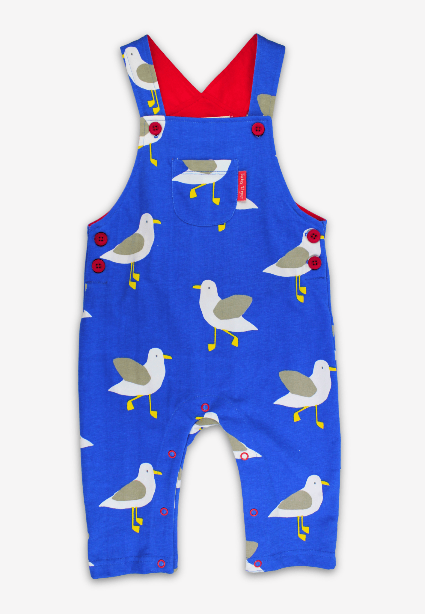 Bio - Baumwoll Kinder Latzhose mit Möwentanz - Druck - Toby Tiger GmbH
