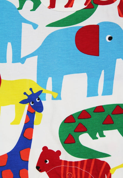 Bio - Baumwoll Kinder Latzhose mit Safari - Druck - Toby Tiger GmbH